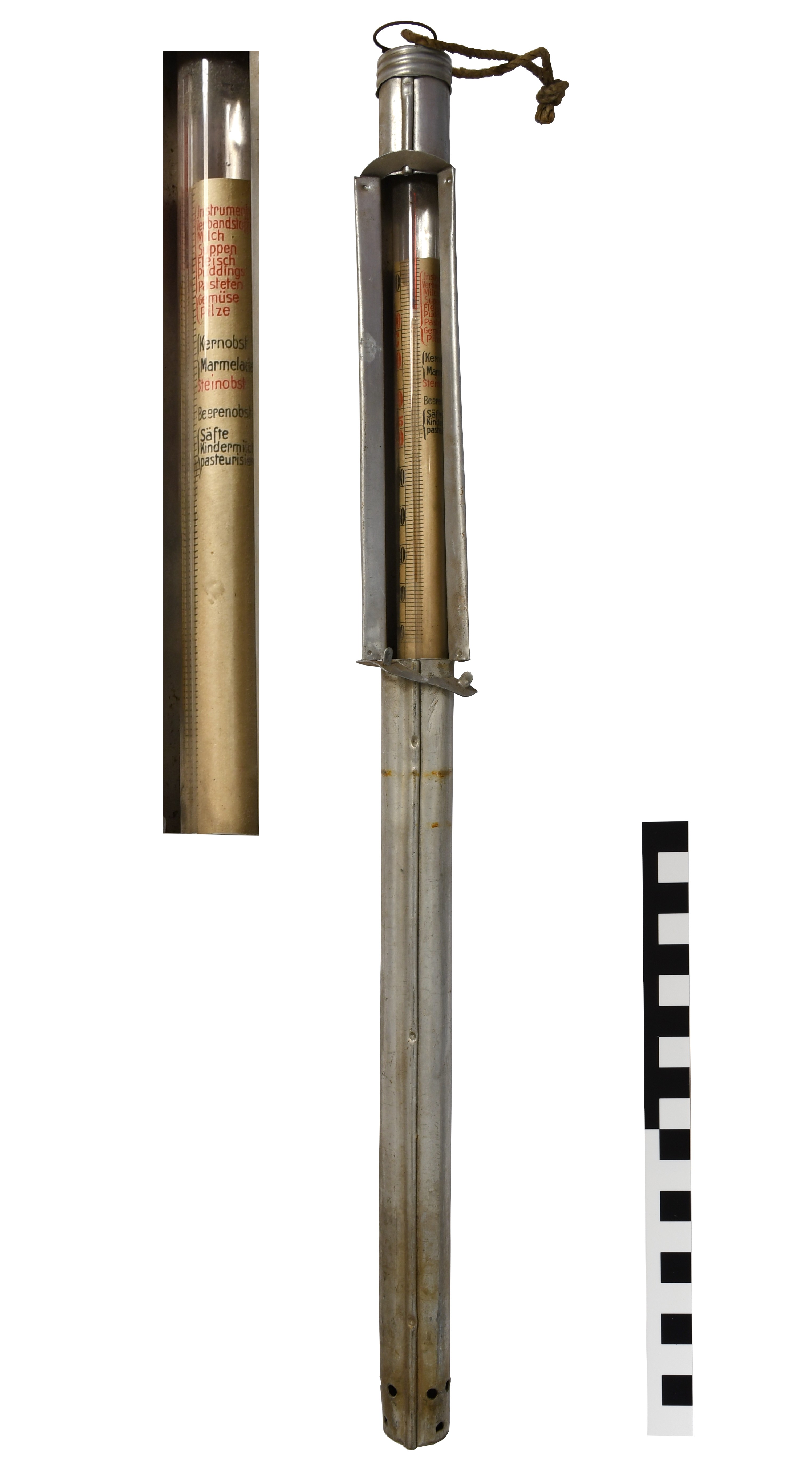 Sterilisier - Thermometer aus Aluminium (Kulturzentrum Sinsteden, Rhein-Kreis-Neuss CC BY-NC-ND)