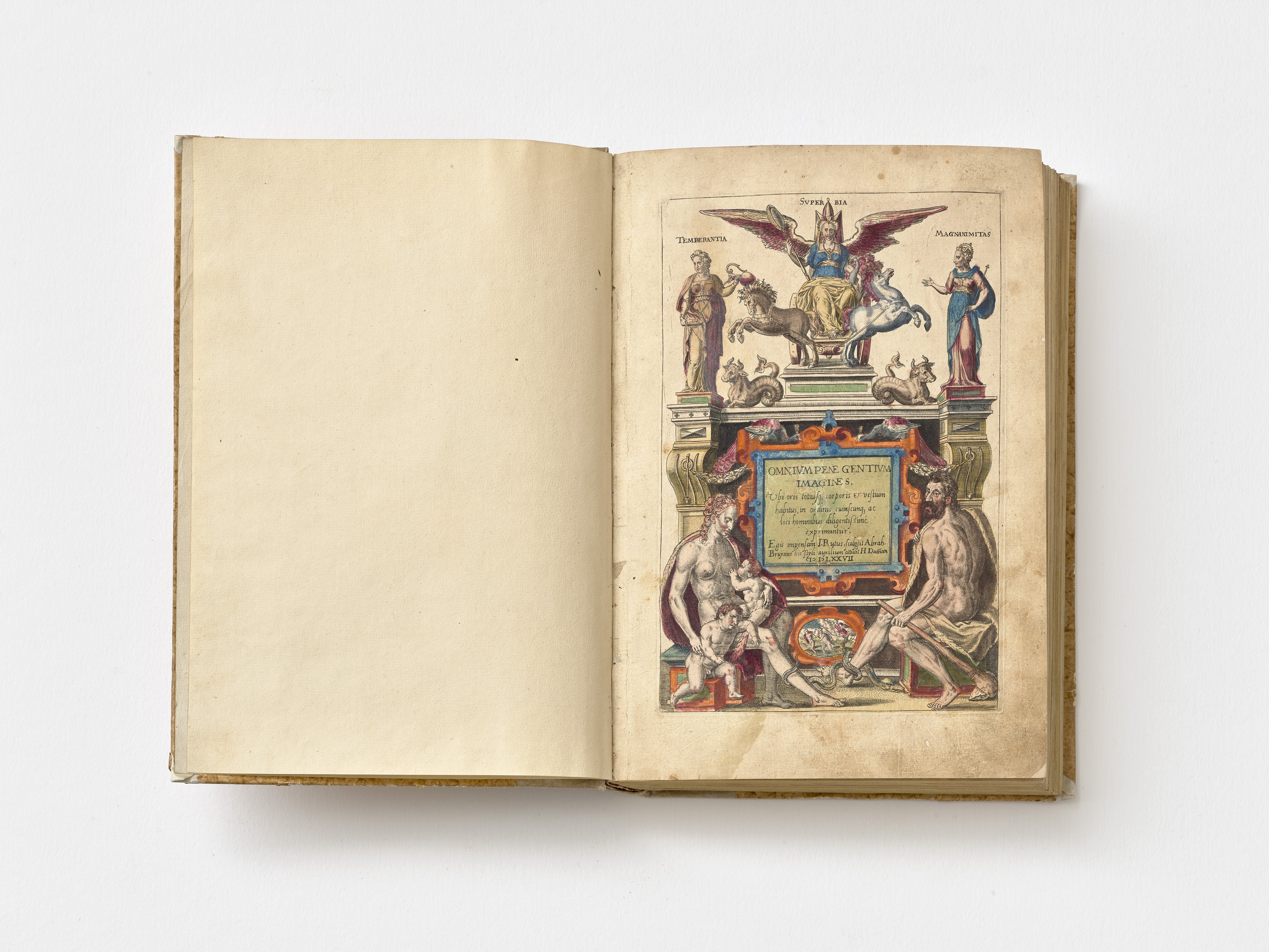 Titelkupfer, Omnium Poene Gentium Imagines, 1577. (Städtisches Museum Schloss Rheydt CC BY)