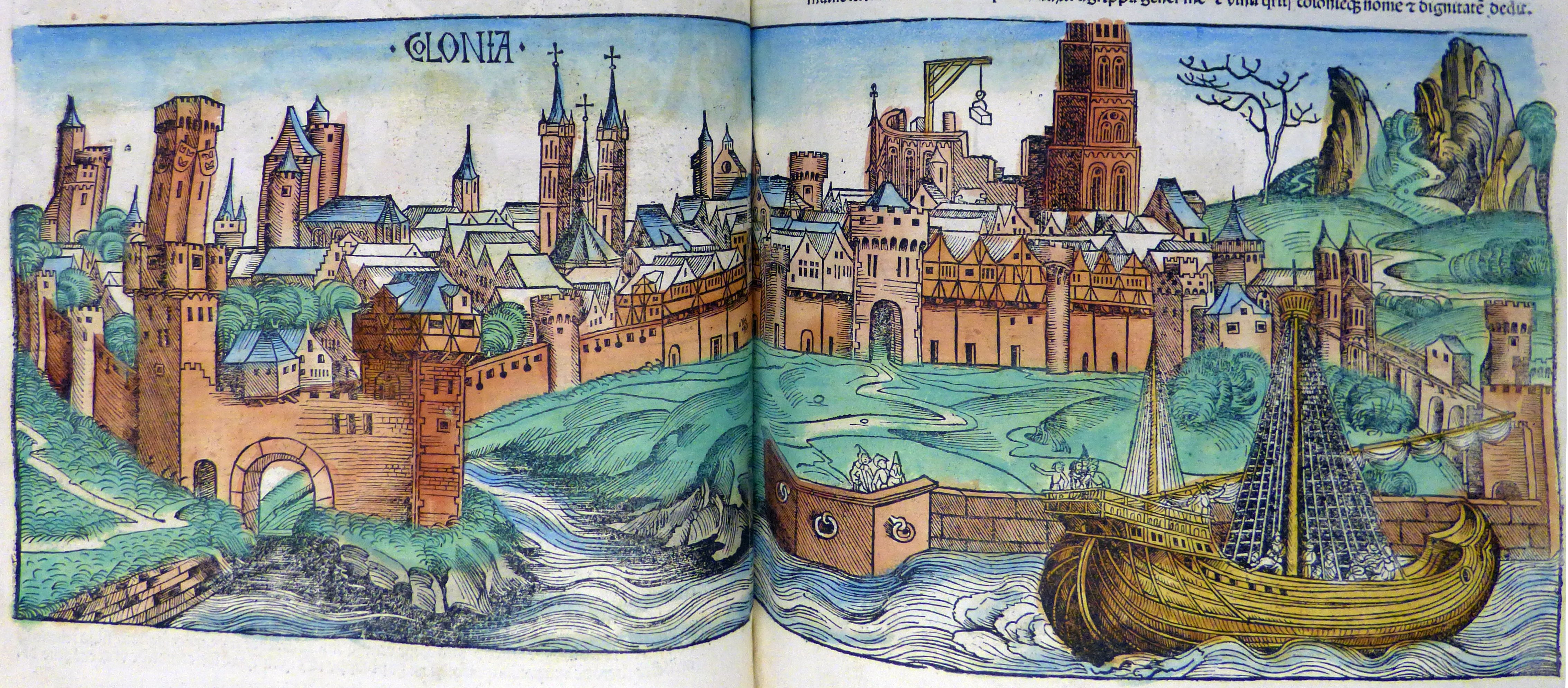 Colonia, aus der Schedelschen Weltchronik, 1493 (Städtisches Museum Schloss Rheydt CC BY)