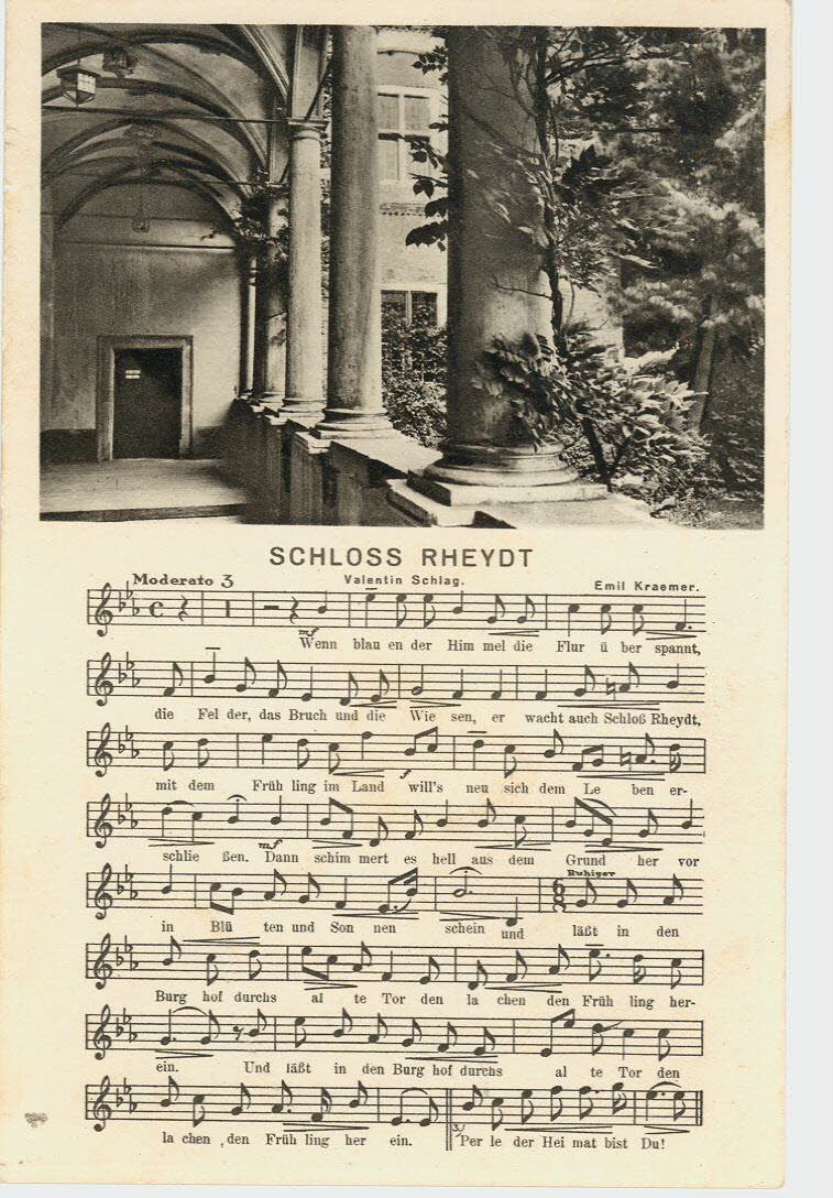 Postkarte von Schloss Rheydt, um 1920 (Städtisches Museum Schloss Rheydt CC0)