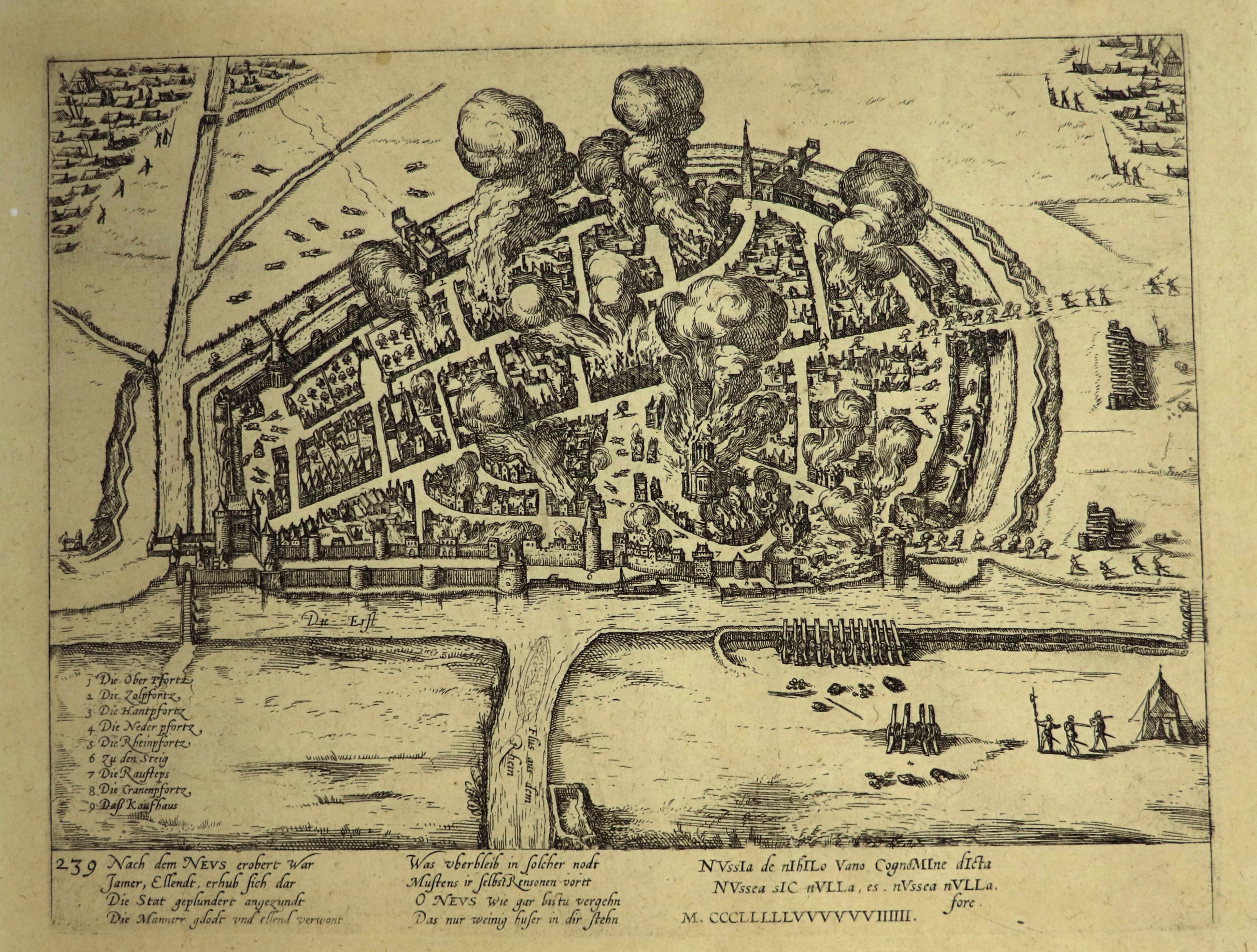 Kupferstich zur Plünderung von Neuss 1586 (Hogenberg) (Städtisches Museum Schloss Rheydt CC BY)