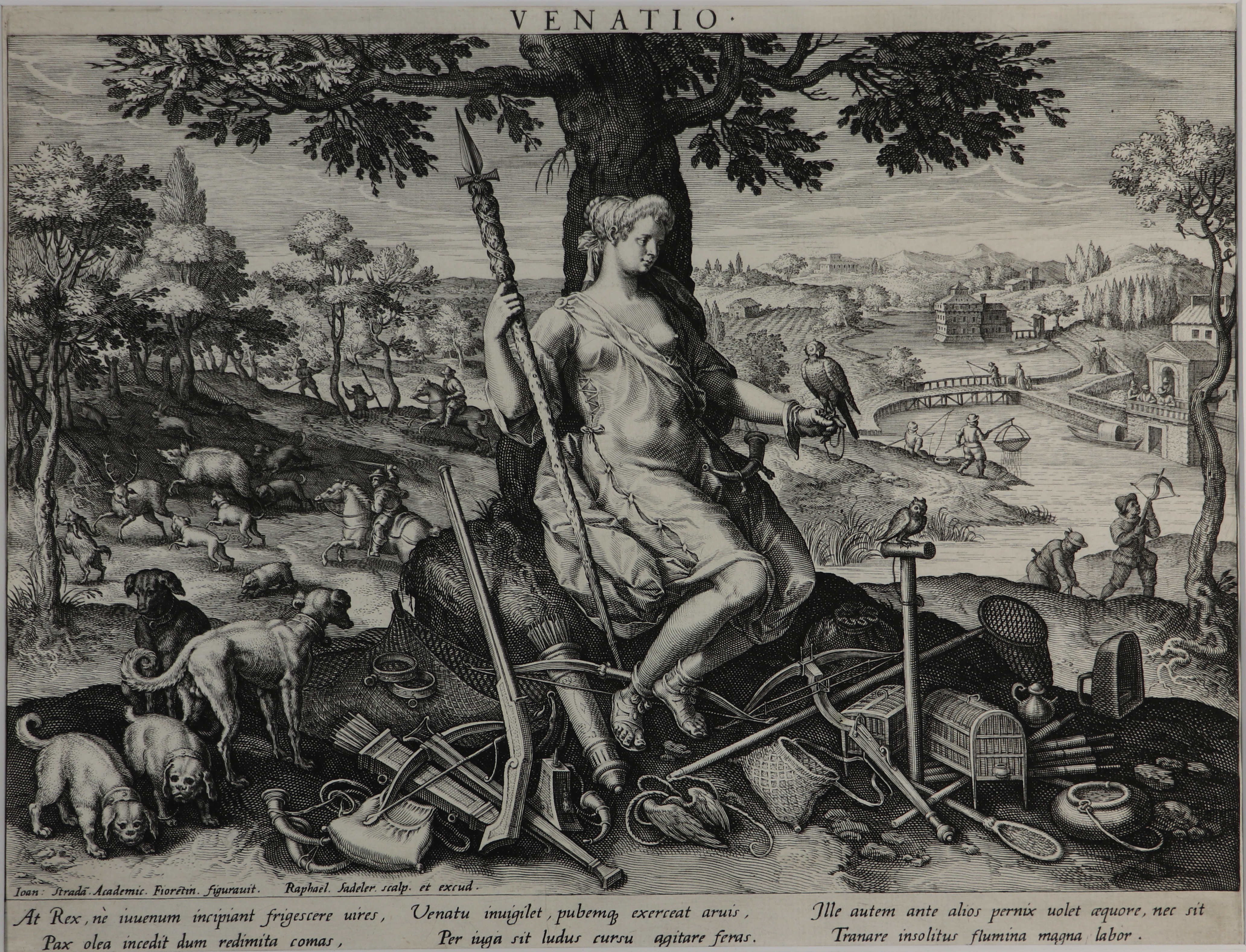 Johannes Stradanus (1523-1605)/Raphael Sadeler I. (1560-1632), Venatio, 1597 (Städtisches Museum Schloss Rheydt CC BY)
