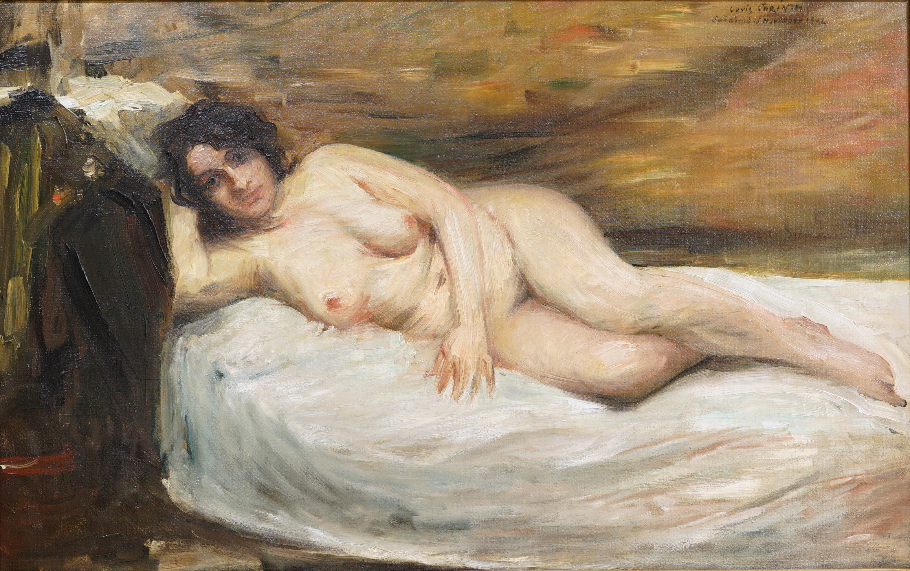Corinth, Lovis "Liegender weiblicher Akt" ((C) Kunstmuseum Solingen CC BY-NC)