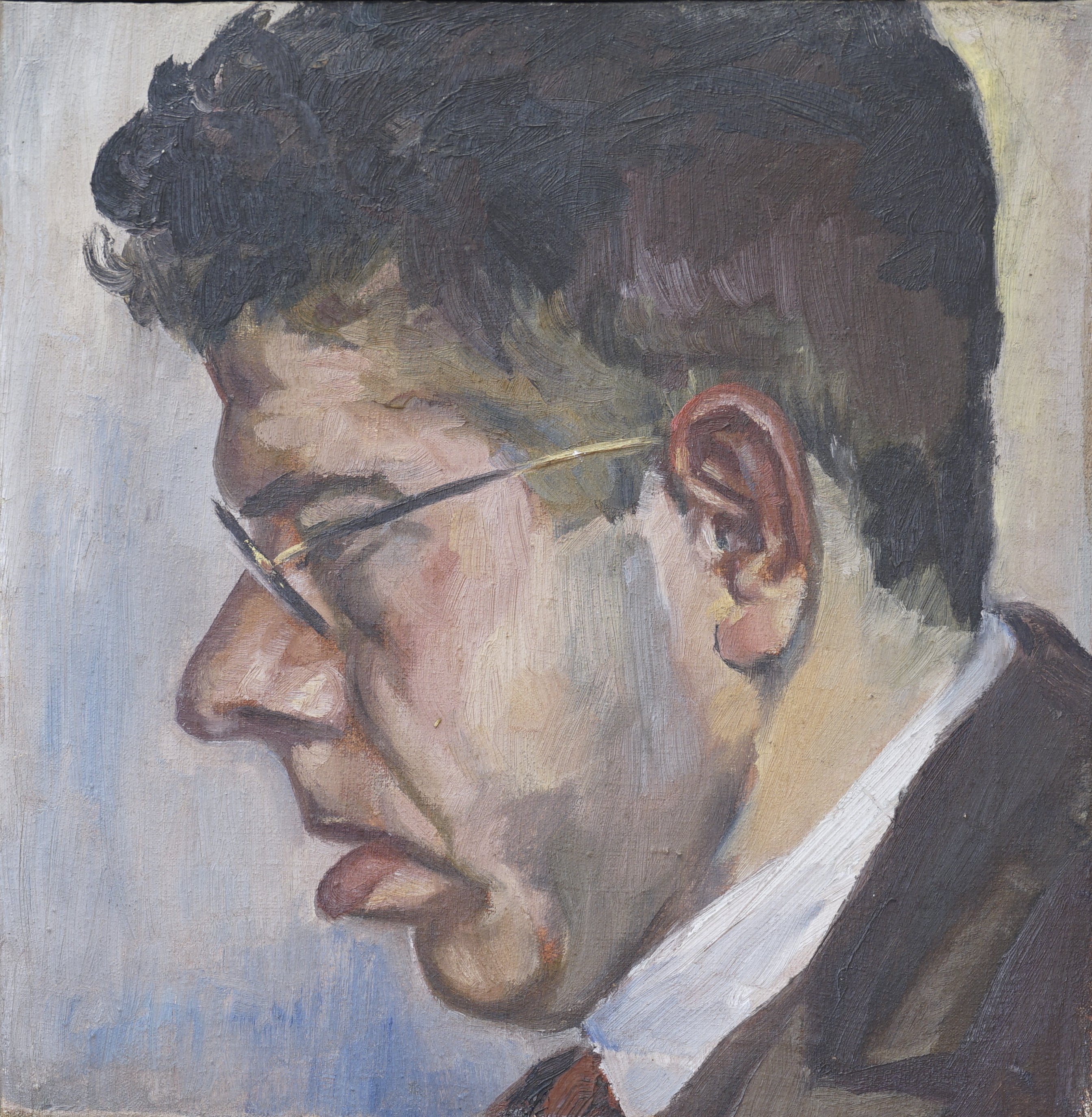 Preusse, August "Portrait eines Mannes im Profil" ((C) Kunstmuseum Solingen CC BY-NC)