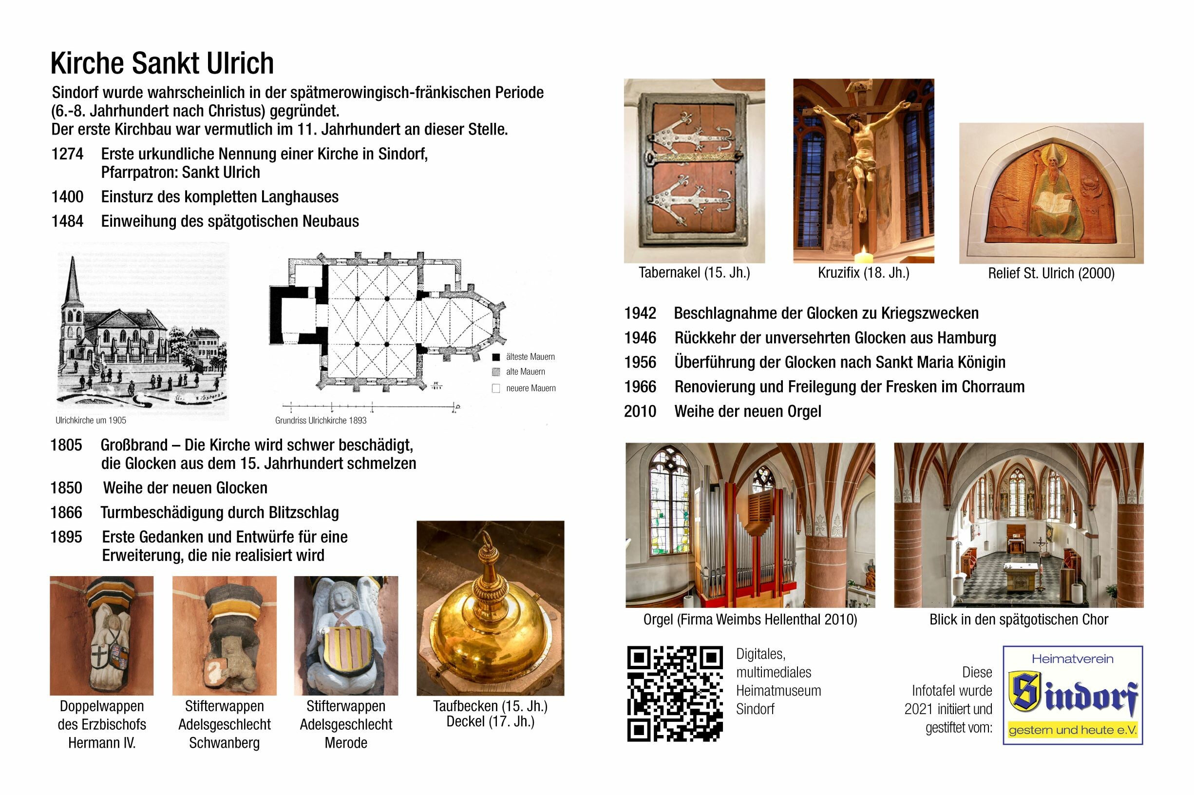 Kirche St. Ulrich | Infotafel | Heimatverein Sindorf (Heimatmuseum Sindorf CC BY-NC-SA)