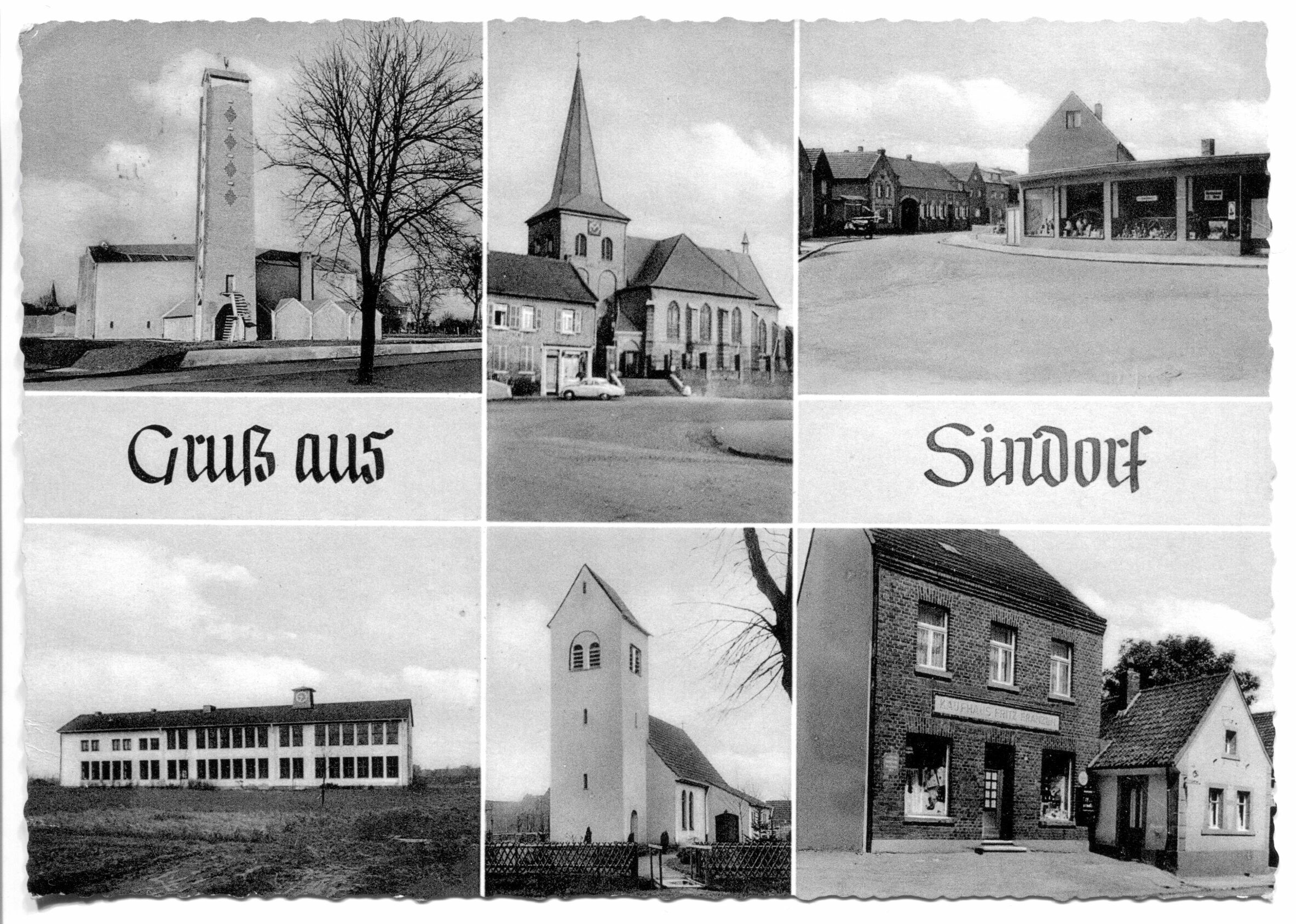 Ansichtskarte von Sindorf | 1957 (Günter Kaulisch CC BY-NC-SA)