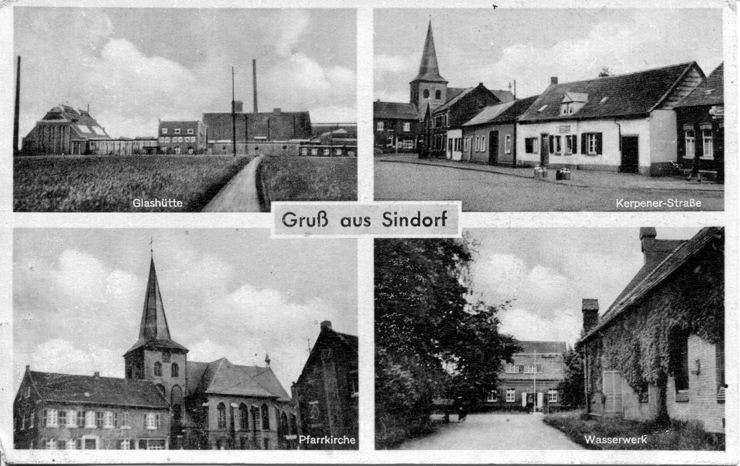 Ansichtskarte von Sindorf | 1957 (Heimatmuseum Sindorf CC BY-NC-SA)