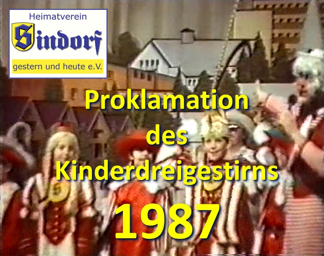 Filme 2021 | Proklamation Kinderdreigestirns 1987 (Heimatmuseum Sindorf CC BY-NC-SA)