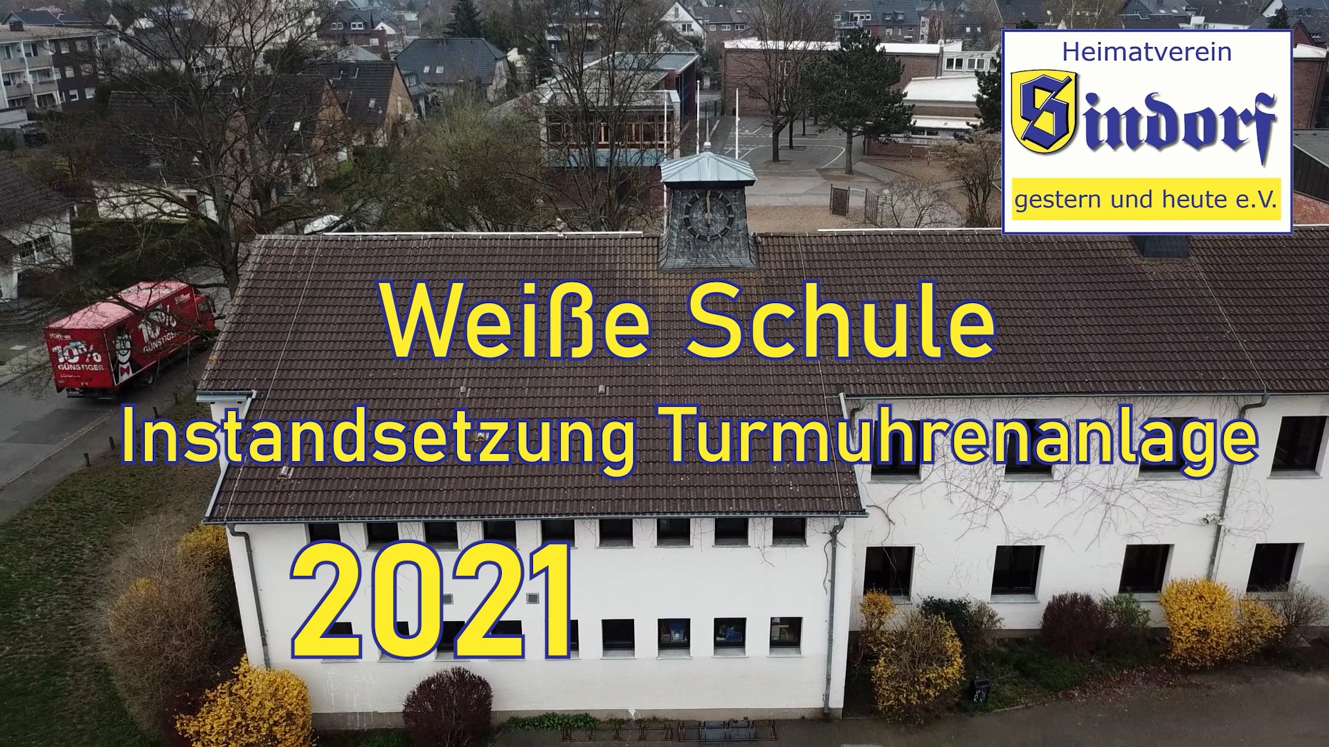 Film 2022 | Weiße Schule Sindorf 2021 | Instandsetzung Turmuhrenanlage (Heimatmuseum Sindorf CC BY-NC-SA)