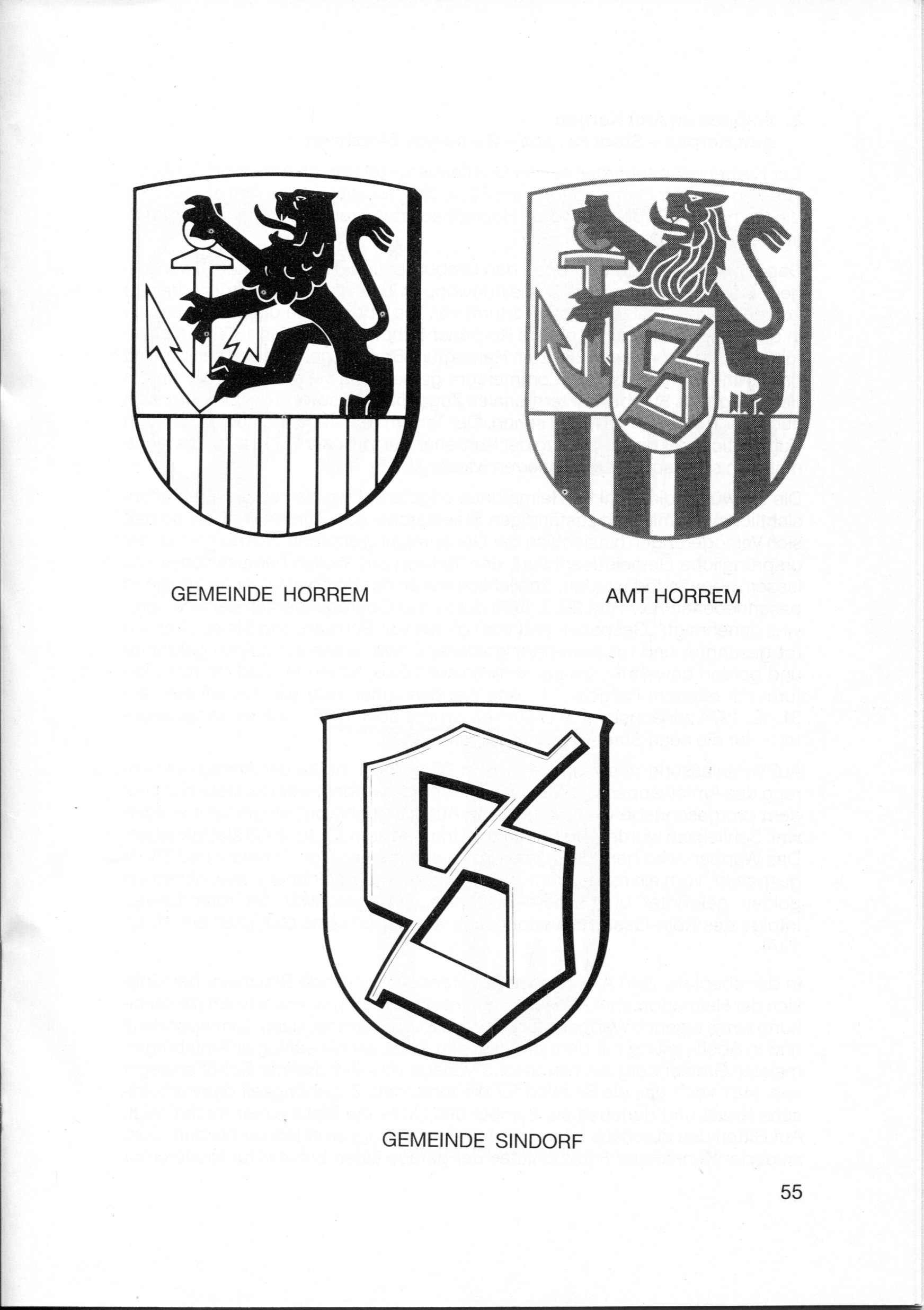 Wissenswertes | Wappen im Amt Horrem | Gemeinden Horrem und Sindorf (Heimatmuseum Sindorf CC BY-NC-SA)