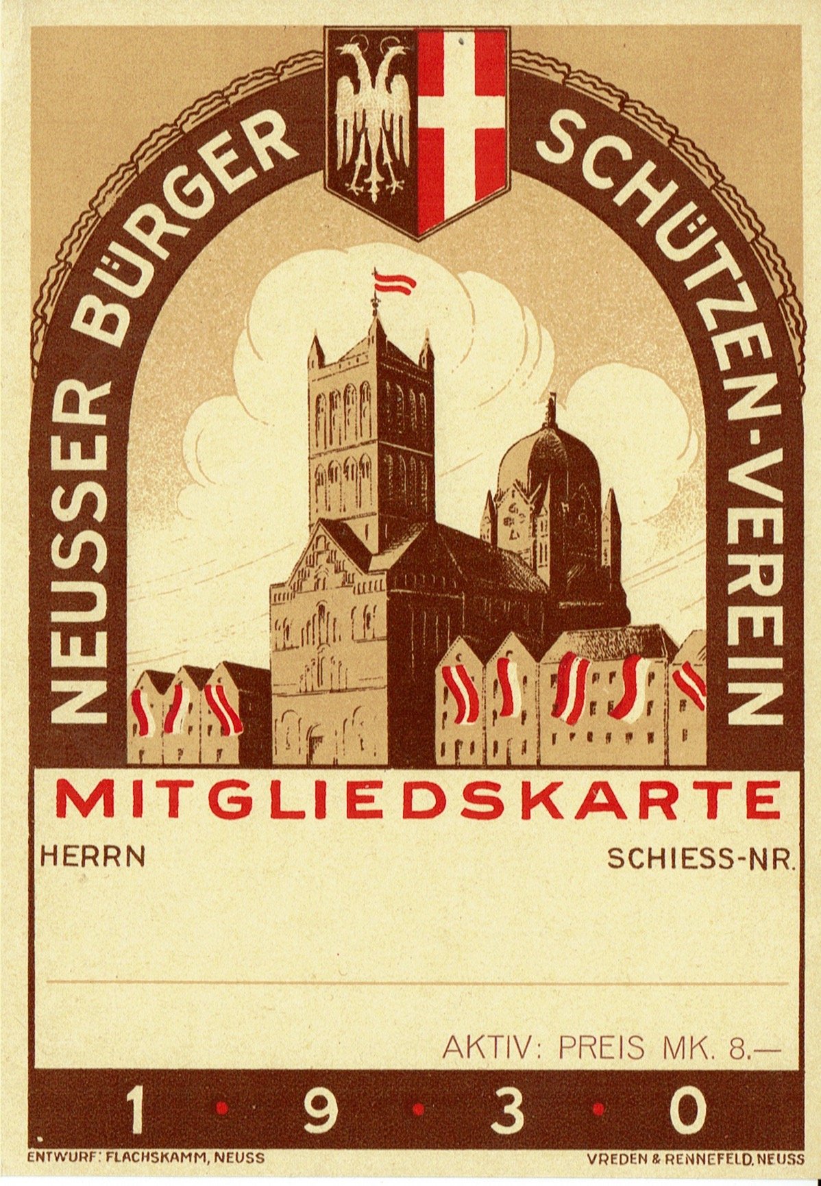 Festkarte Neuss 1930 (Rheinisches Schützenmuseum Neuss CC BY-NC-SA)