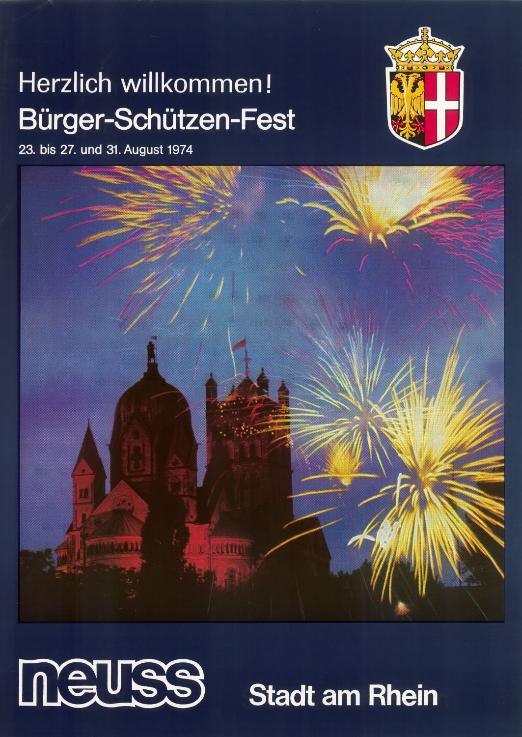 Festplakat Neusser Schützenfest 1974 (Rheinisches Schützenmuseum Neuss CC BY-NC-SA)