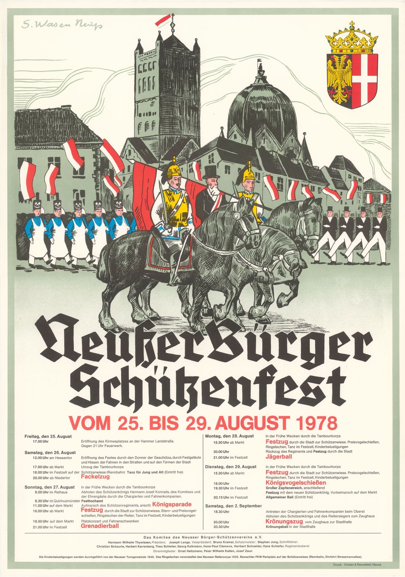 Festplakat Schützenfest Neuss 1978 (Rheinisches Schützenmuseum Neuss CC BY-NC-SA)