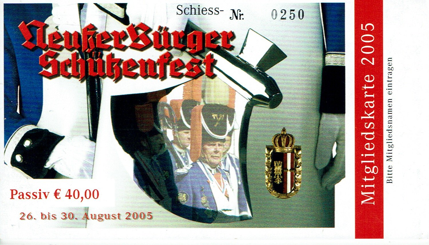 Festkarte Neuss 2005 (passiv) VS (Rheinisches Schützenmuseum Neuss CC BY-NC-SA)