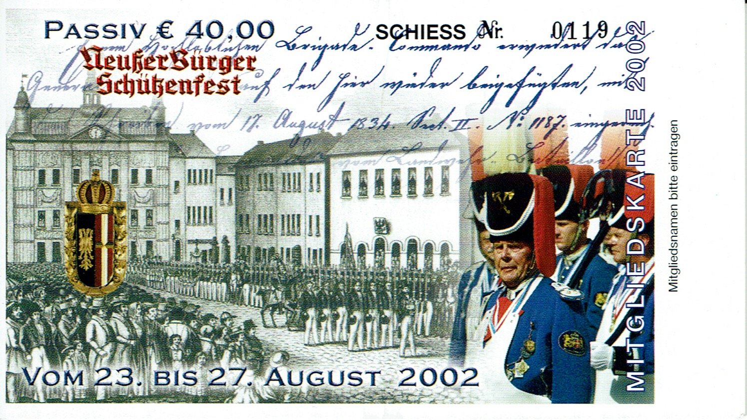 Festkarte Neuss 2002 (passiv) VS (Rheinisches Schützenmuseum Neuss CC BY-NC-SA)