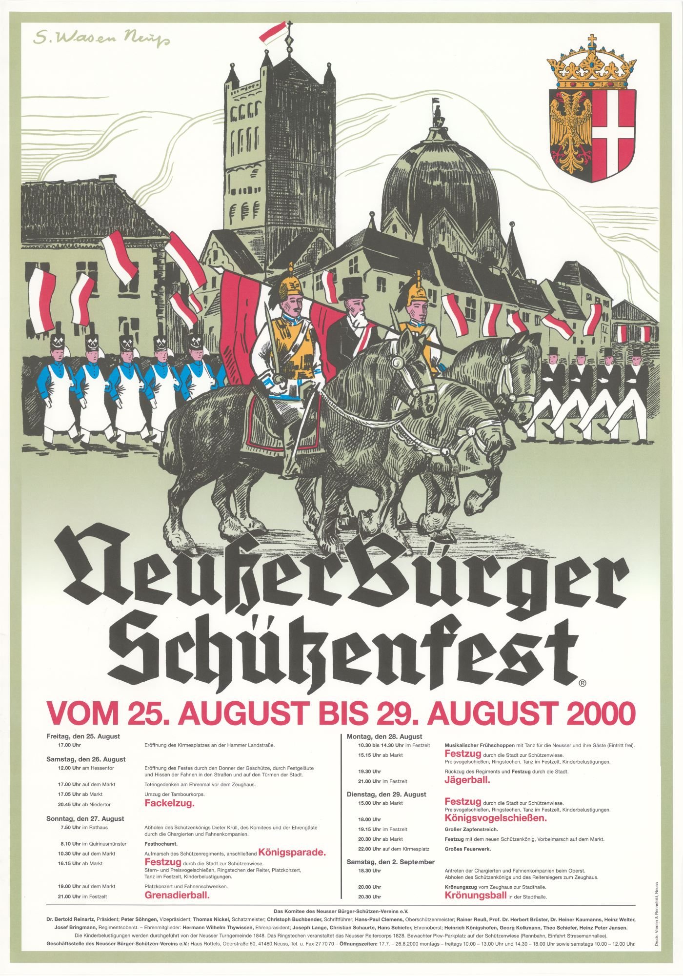 Festplakat Schützenfest Neuss 2000 (Rheinisches Schützenmuseum Neuss CC BY-NC-SA)