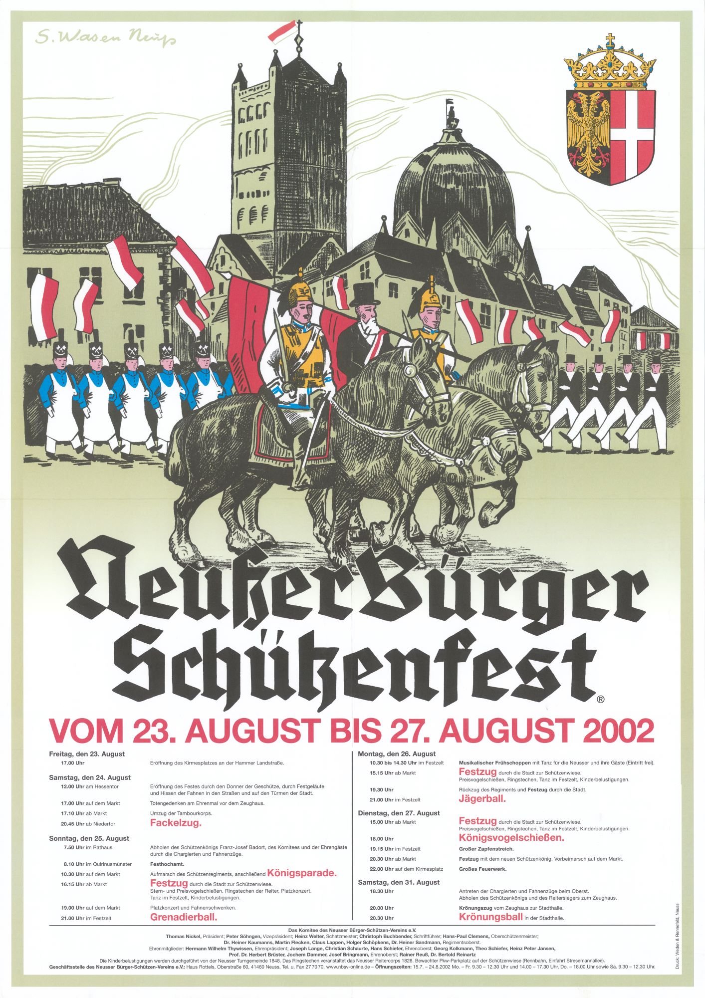 Festplakat Schützenfest Neuss 2002 (Rheinisches Schützenmuseum Neuss CC BY-NC-SA)