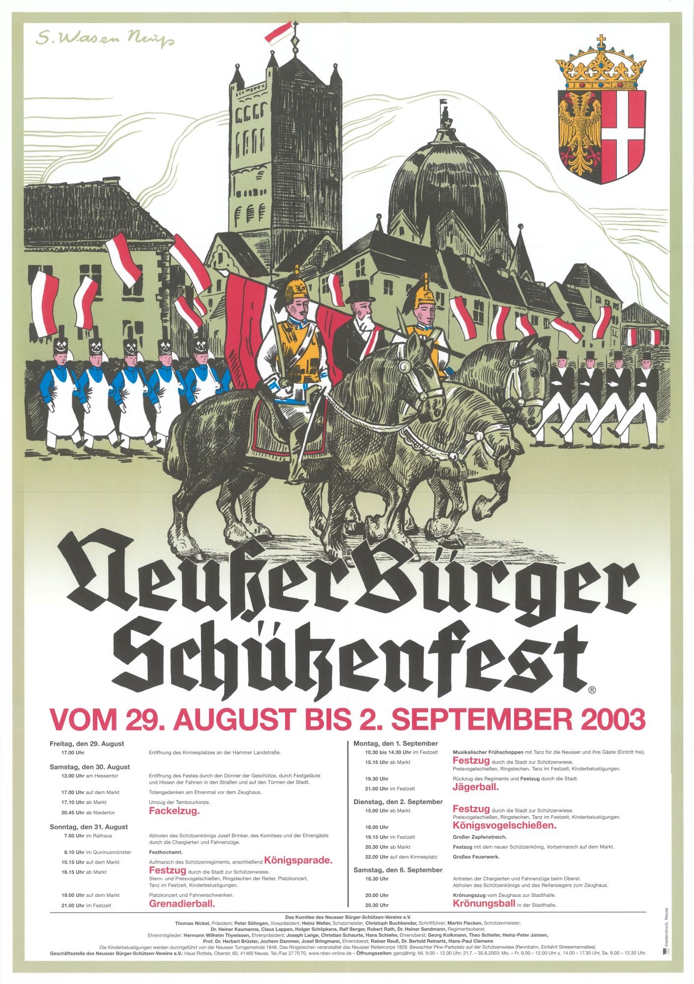 Festplakat Schützenfest Neuss 2003 (Rheinisches Schützenmuseum Neuss CC BY-NC-SA)
