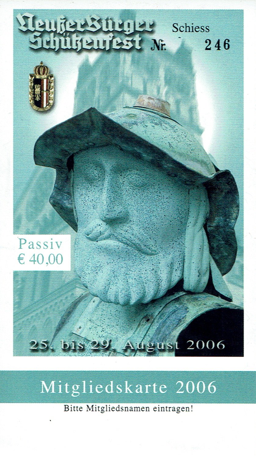 Festkarte Neuss 2006 (passiv) VS (Rheinisches Schützenmuseum Neuss CC BY-NC-SA)