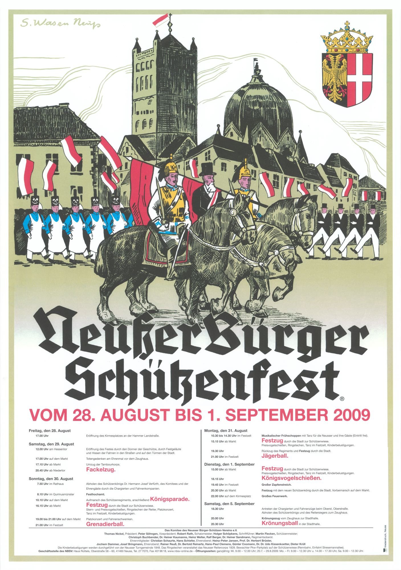 Festplakat Schützenfest Neuss 2009 (Rheinisches Schützenmuseum Neuss CC BY-NC-SA)