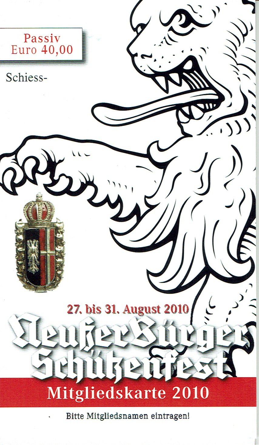 Festkarte Neuss 2010 (Rheinisches Schützenmuseum Neuss CC BY-NC-SA)