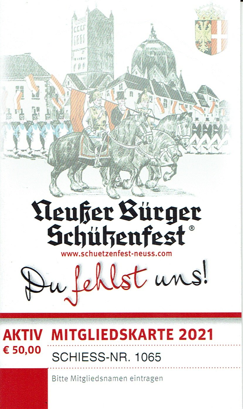 Festkarte Neuss 2021 (Rheinisches Schützenmuseum Neuss CC BY-NC-SA)