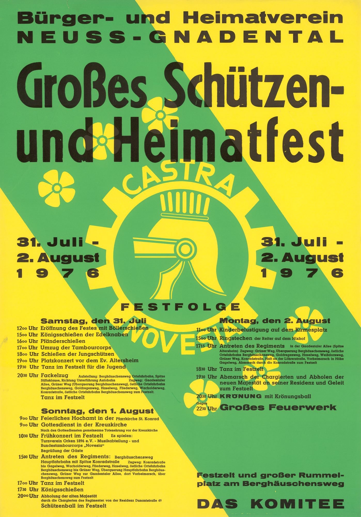 Festplakat Schützenfest Neuss-Gnadental 1976 (Rheinisches Schützenmuseum Neuss CC BY-NC-SA)