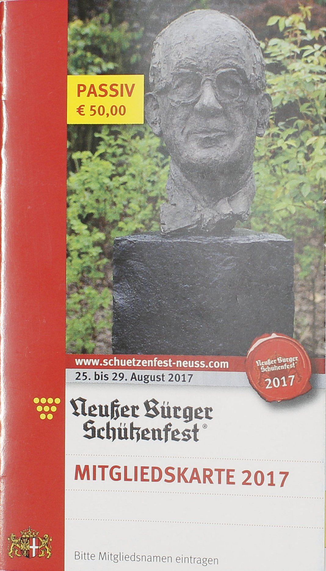 Festkarte Neuss 2017 (passiv) VS (Rheinisches Schützenmuseum Neuss CC BY-NC-SA)
