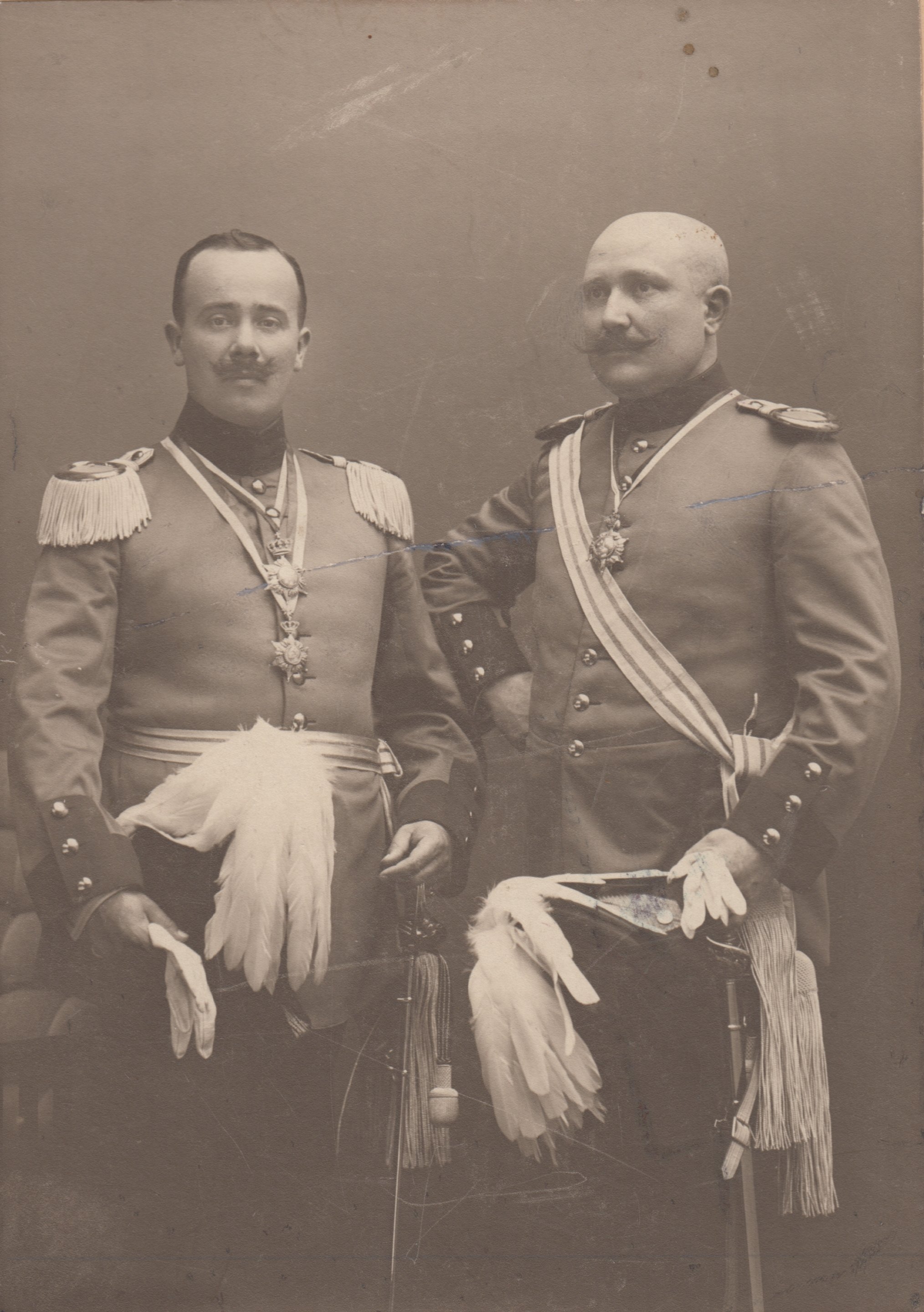 Neusser Grenadierkorps, Major Jean Helten mit Adjutanten Jakob Sprenger, 1912 (Rheinisches Schützenmuseum Neuss CC BY-NC-SA)