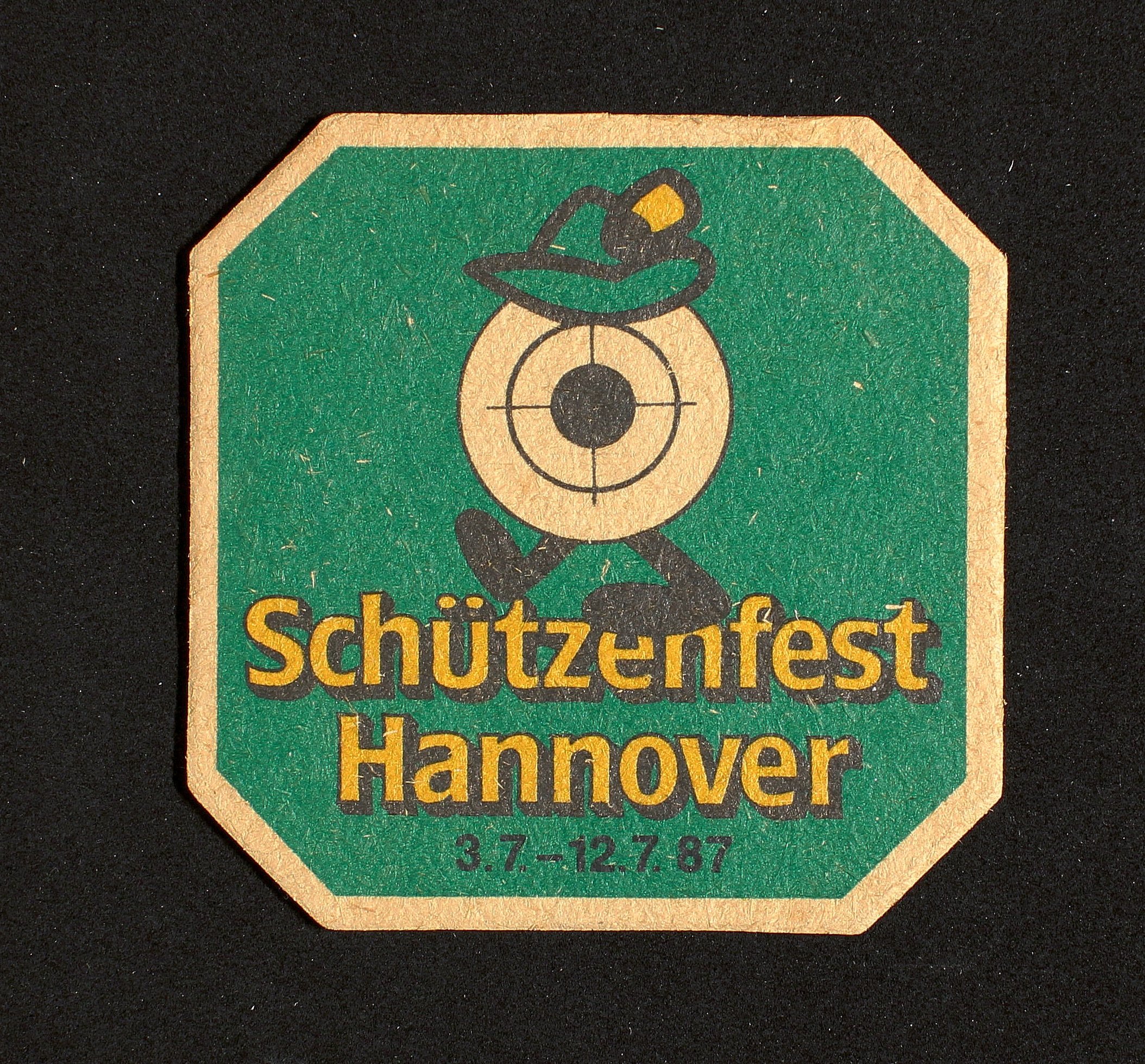 Bierdeckel "Schützenfest Hannover", 1987 VS (Rheinisches Schützenmuseum Neuss CC BY-NC-SA)