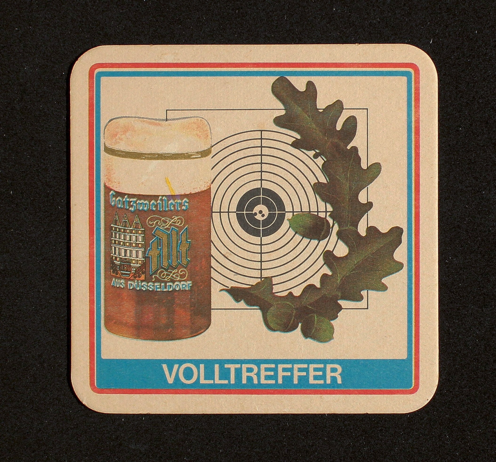 Bierdeckel "Volltreffer" VS (Rheinisches Schützenmuseum Neuss CC BY-NC-SA)