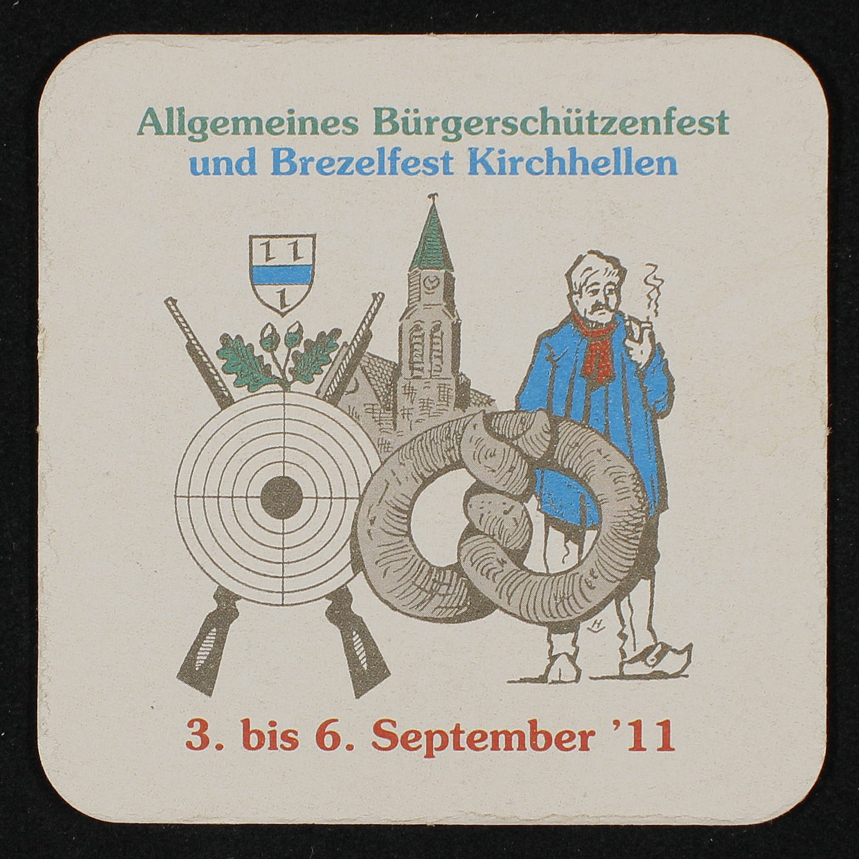 Bierdeckel "Schützenfest Kirchhellen", 2011 VS (Rheinisches Schützenmuseum Neuss CC BY-NC-SA)
