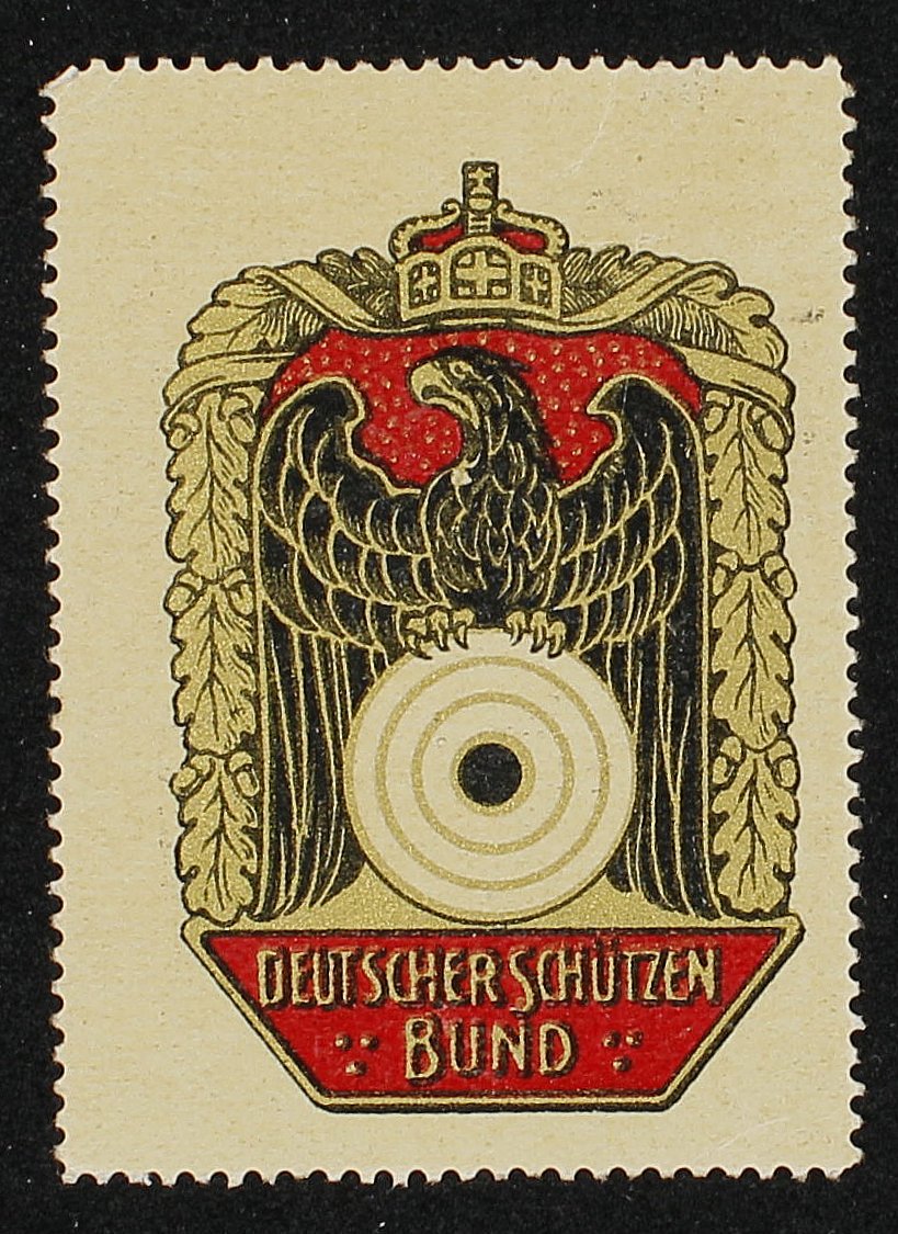 Reklamemarke "Deutscher Schützenbund" (Rheinisches Schützenmuseum Neuss CC BY-NC-SA)