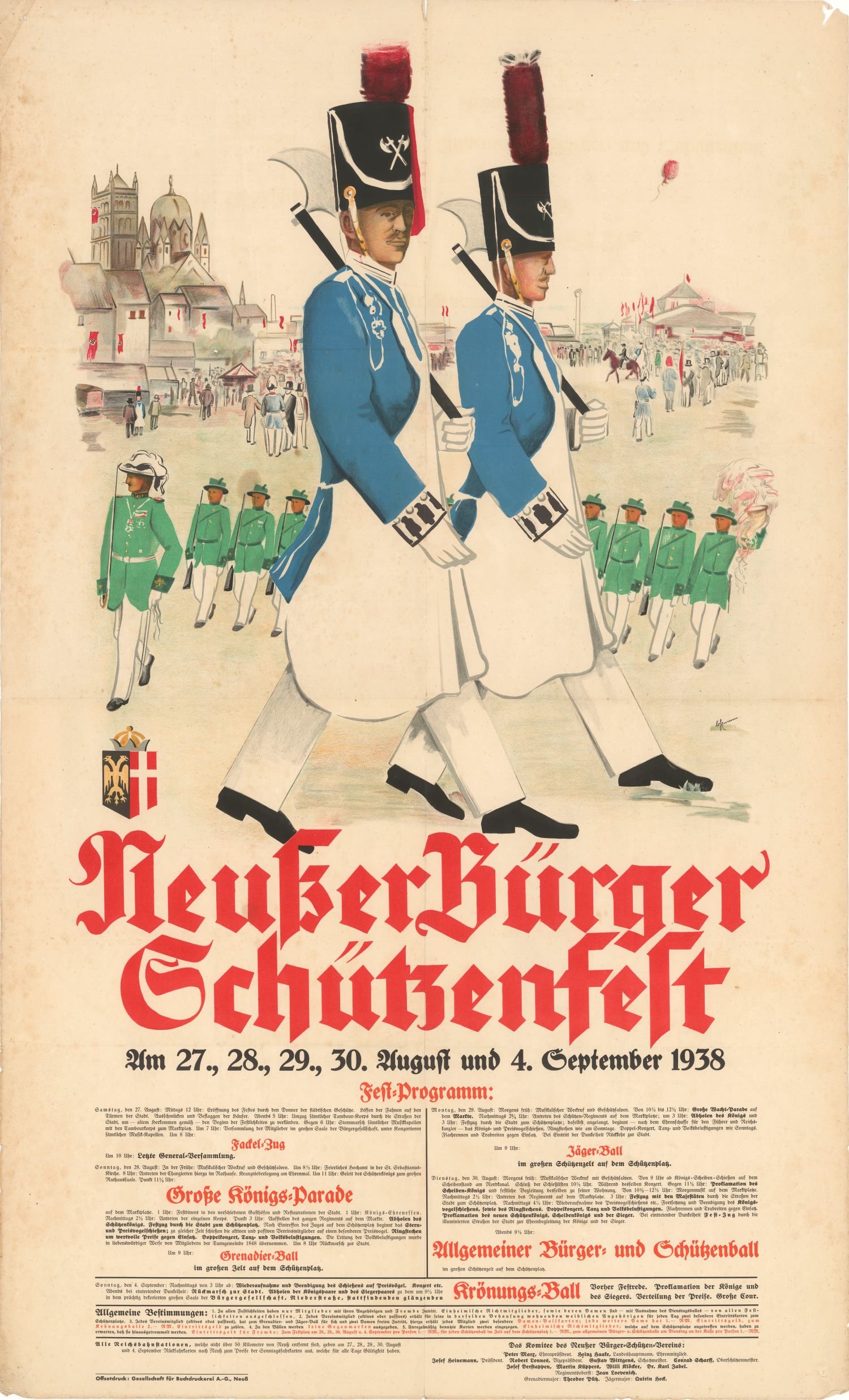 Festplakat Schützenfest Neuss 1938 (1) (Rheinisches Schützenmuseum Neuss CC BY-NC-SA)