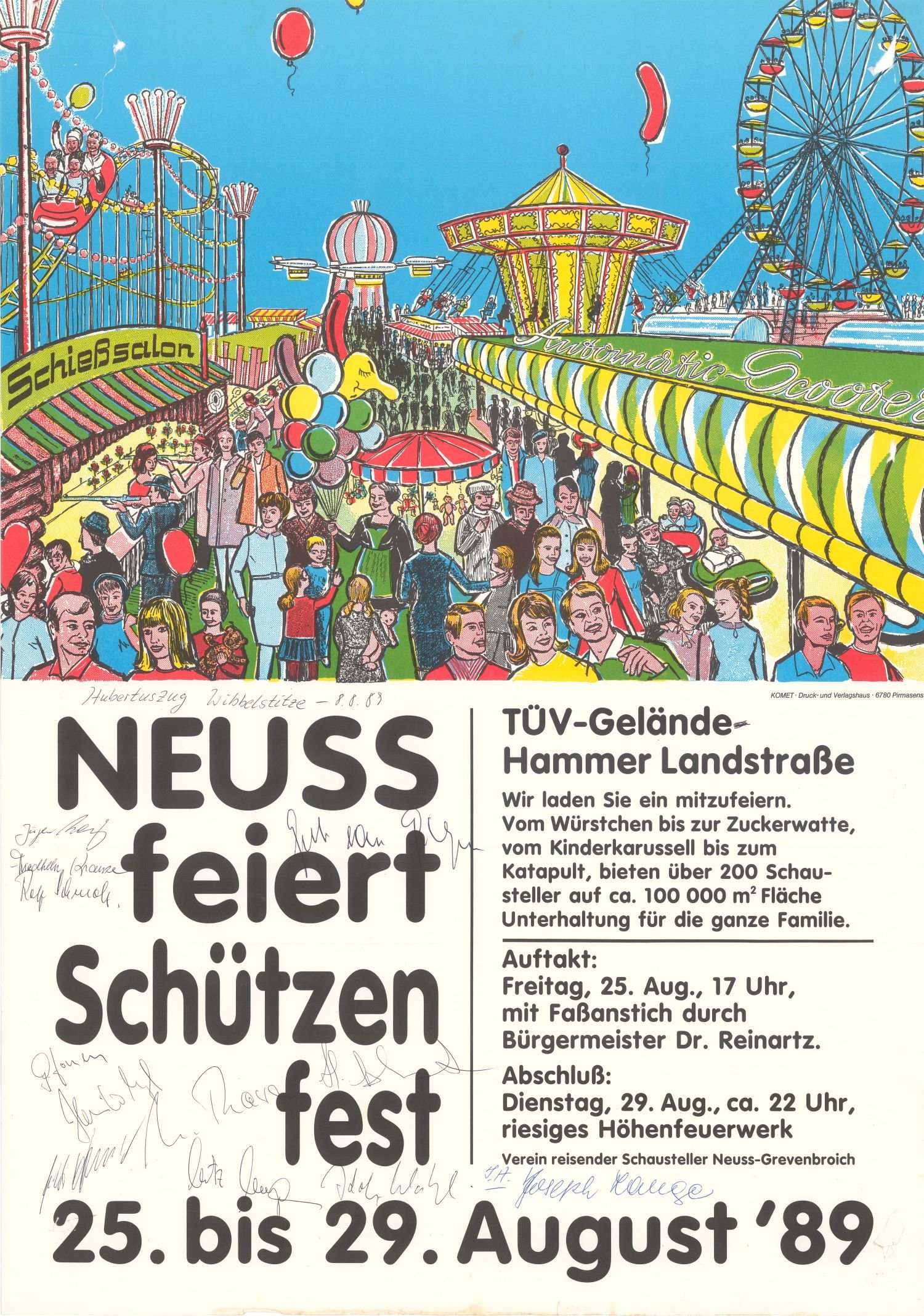 Plakat Schützenfest Neuss 1989 (Rheinisches Schützenmuseum Neuss CC BY-NC-SA)