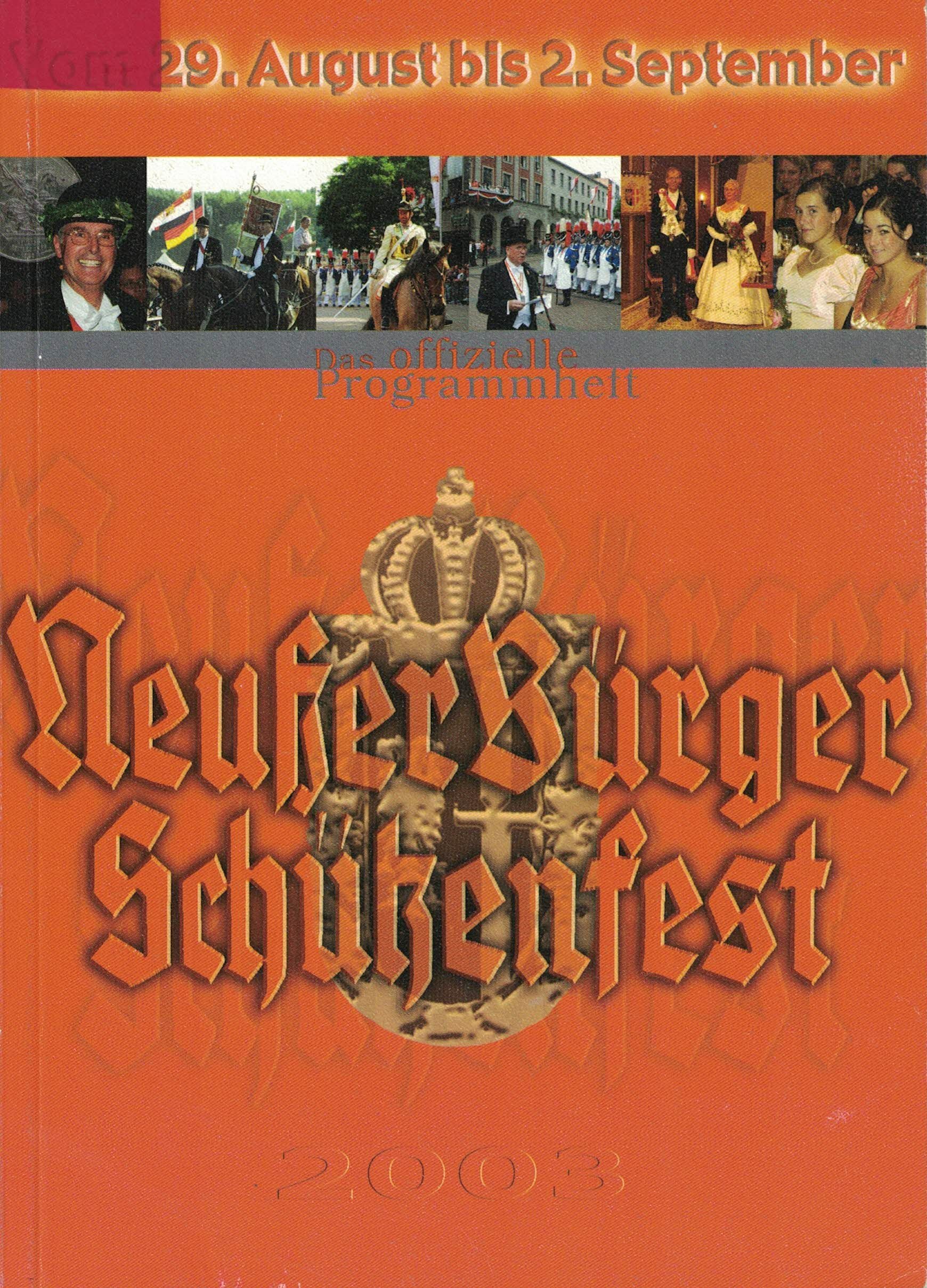 Festheft Schützenfest Neuss 2003 (Rheinisches Schützenmuseum Neuss CC BY-NC-SA)