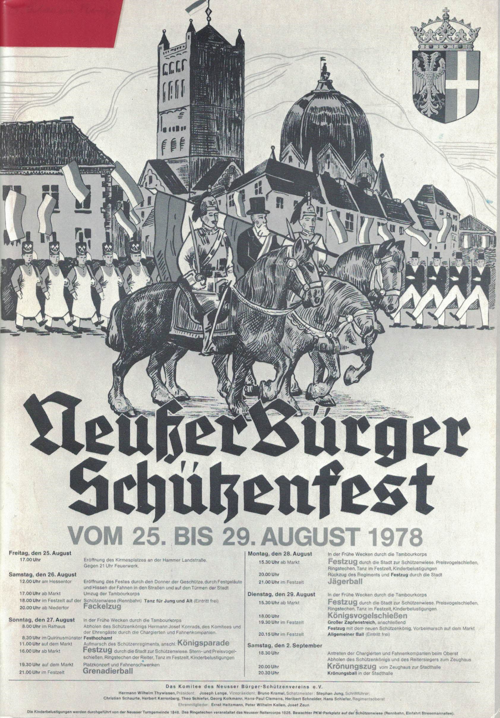 Festheft Schützenfest Neuss 1978 (Rheinisches Schützenmuseum Neuss CC BY-NC-SA)