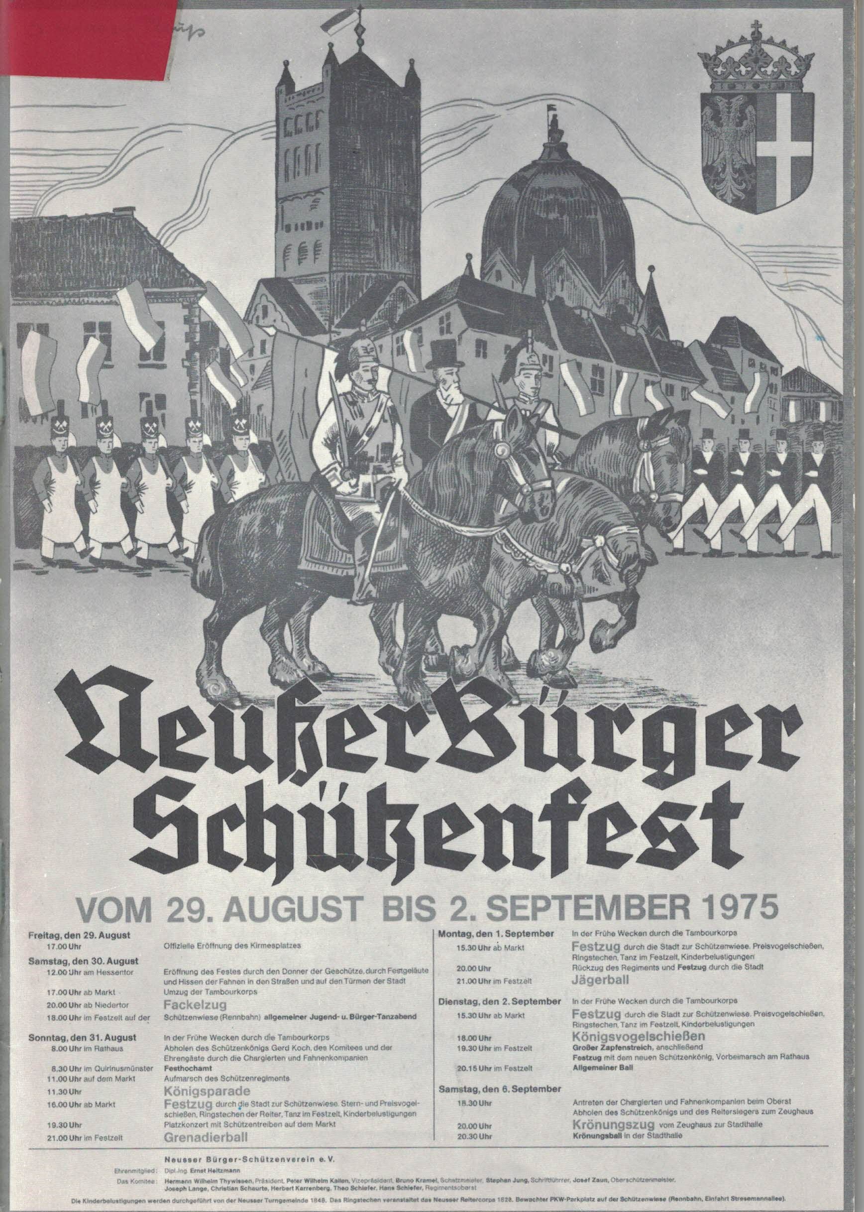 Festheft Schützenfest Neuss 1975 (Rheinisches Schützenmuseum Neuss CC BY-NC-SA)