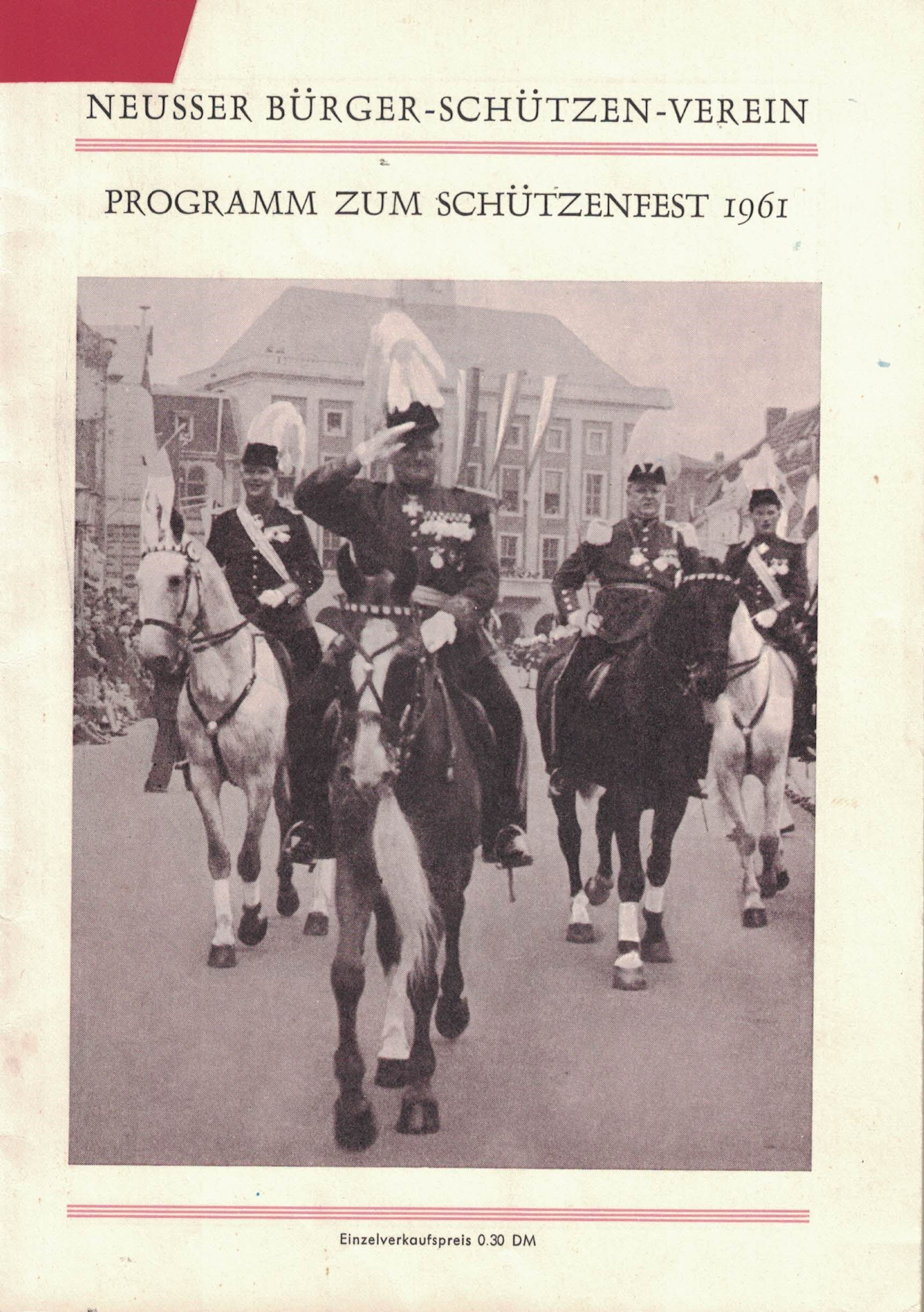 Festheft Schützenfest Neuss 1962 (Rheinisches Schützenmuseum Neuss CC BY-NC-SA)