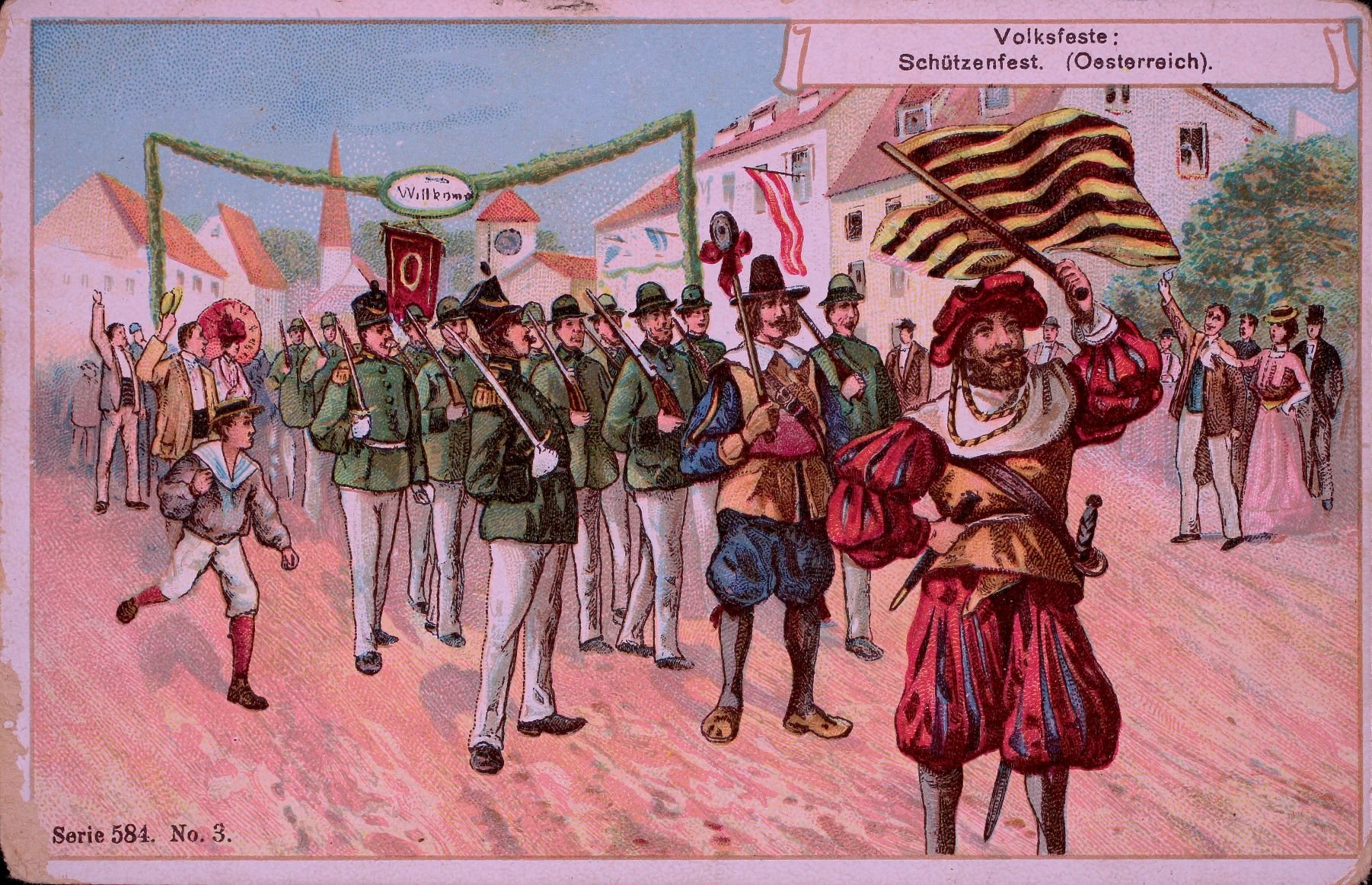 Liebigkarte Volksfeste (Rheinisches Schützenmuseum Neuss CC BY-NC-SA)