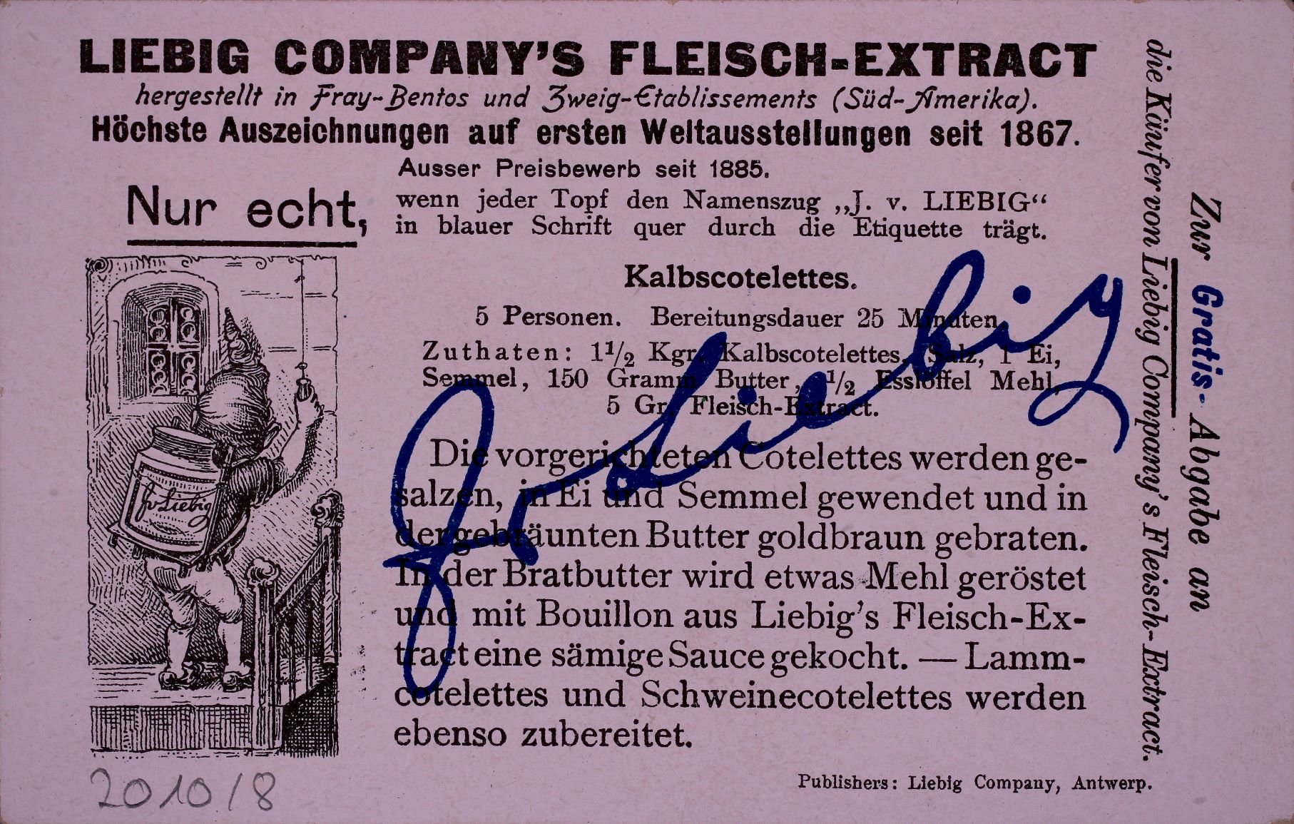 Liebigkarte Wilhelm Tell: 6. Der Tod des Landvogts (Rheinisches Schützenmuseum Neuss CC BY-NC-SA)