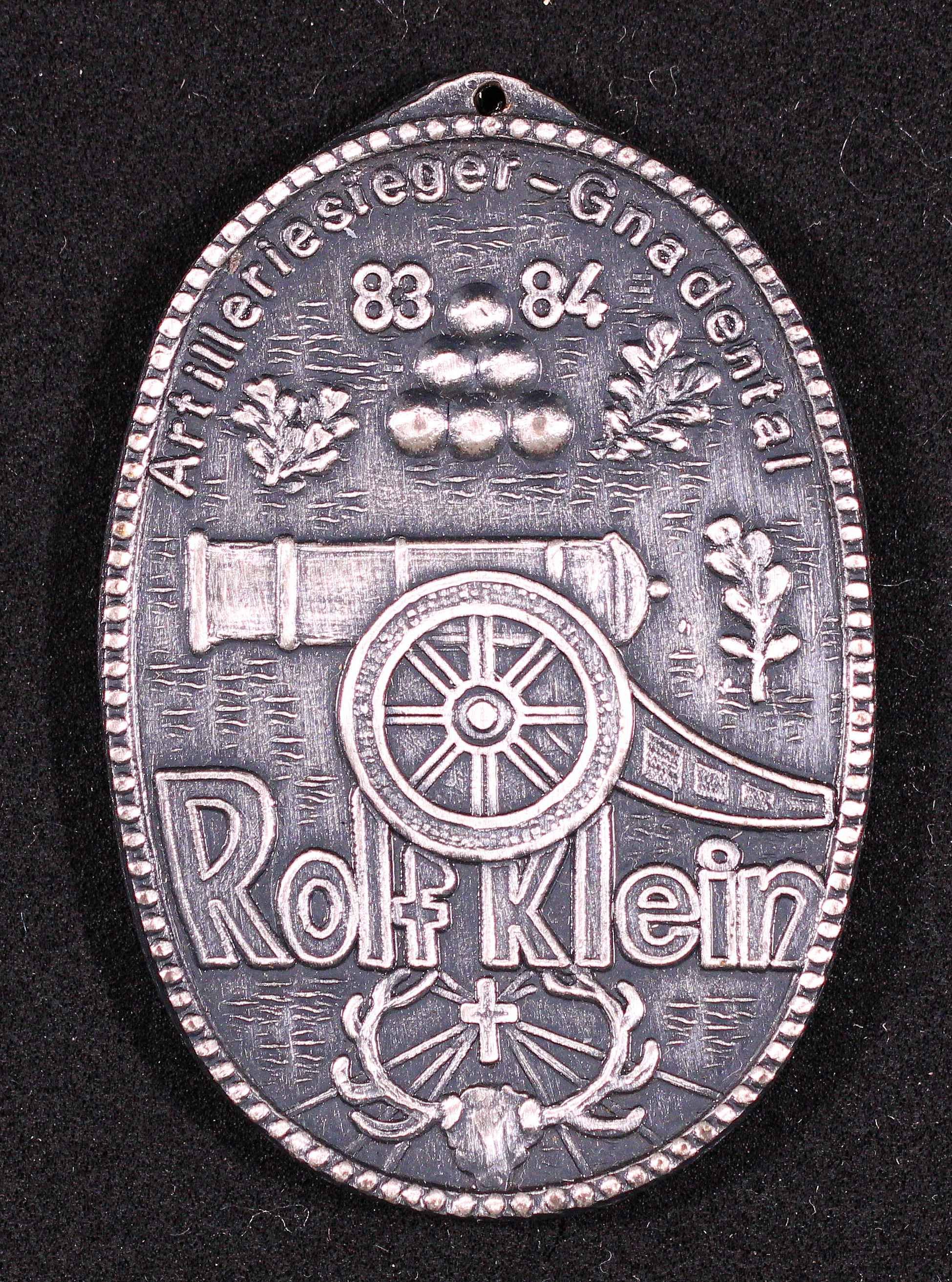 Orden Artilleriesieger Neuss 1983/84 Rolf Klein VS (Rheinisches Schützenmuseum Neuss CC BY-NC-SA)