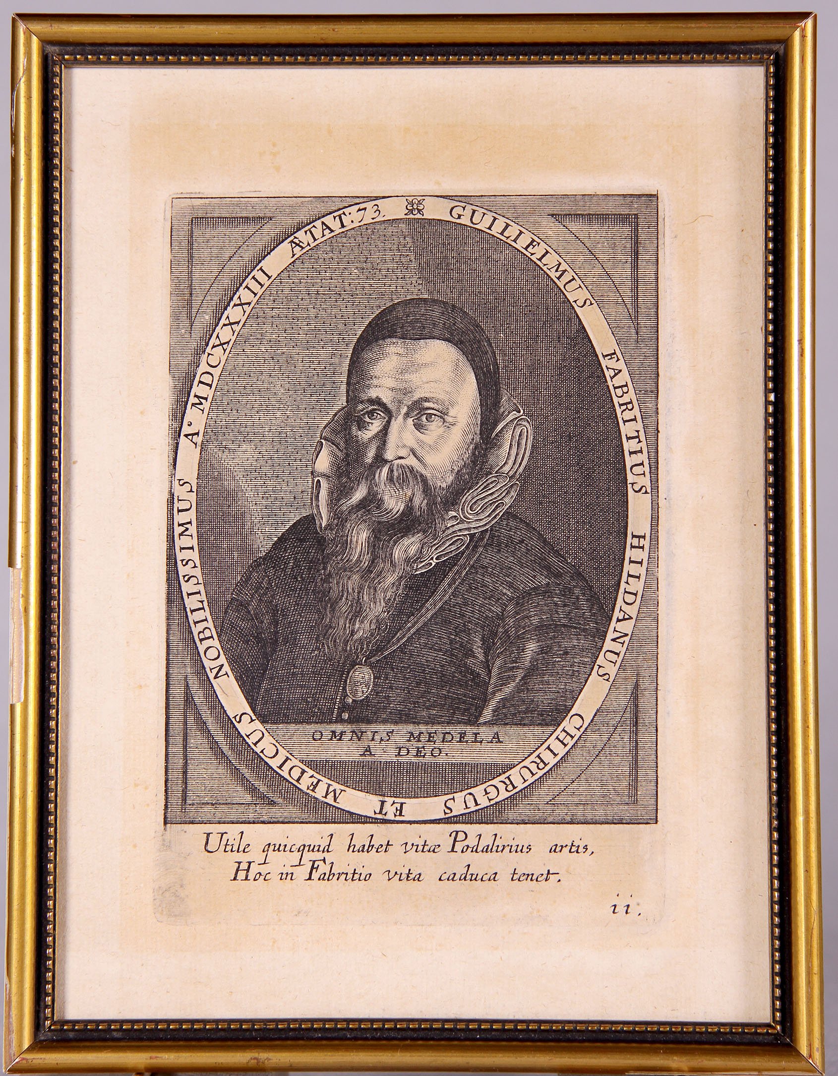 Kupferstich-Portrait von Wilhelm Fabry (Wilhelm-Fabry-Museum CC BY-NC-SA)