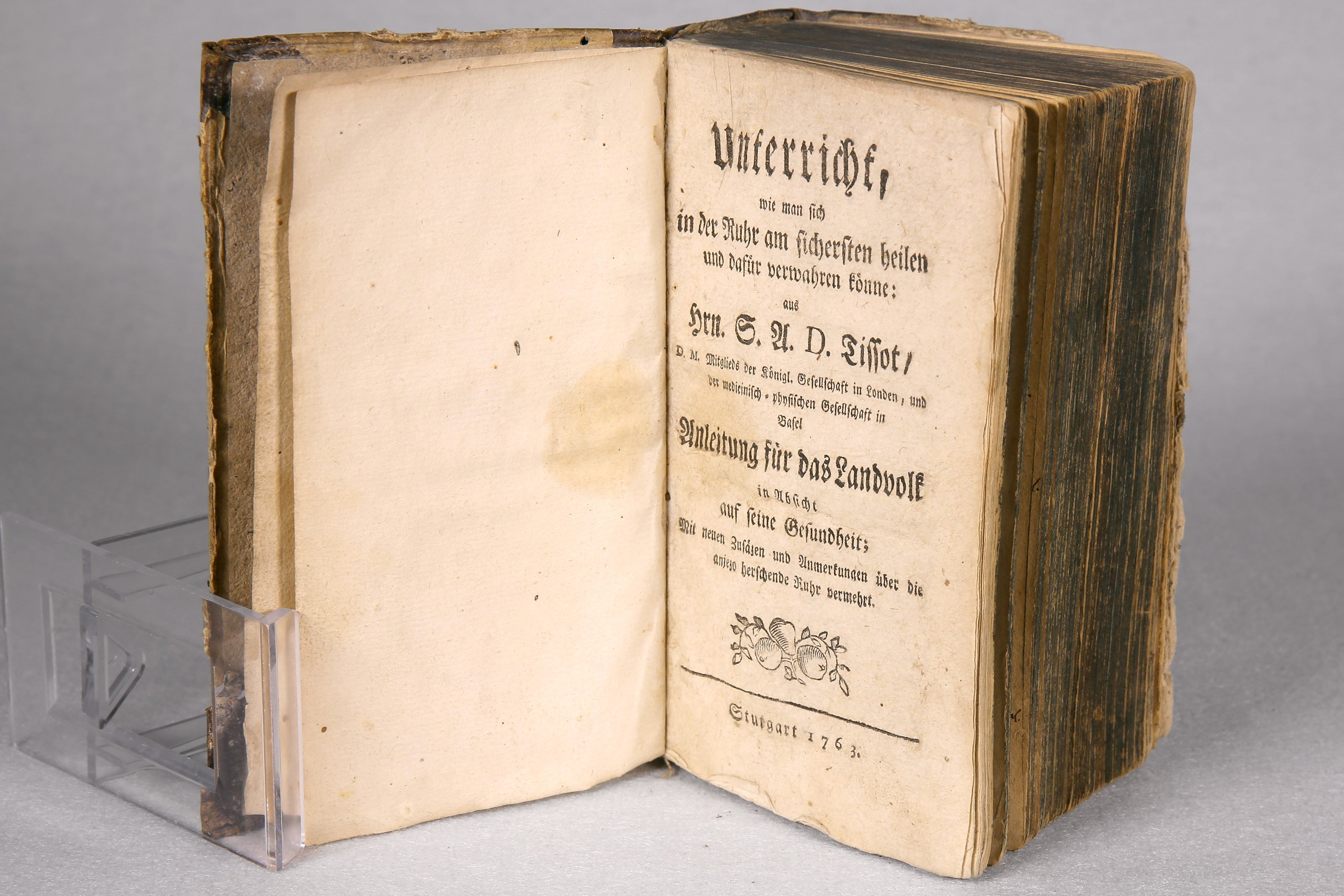 G. A. D. Tissot, Unterricht, wie man sich in der Ruhr am Sichersten heilen und dafür verwahren könne (Wilhelm-Fabry-Museum CC BY-NC-SA)