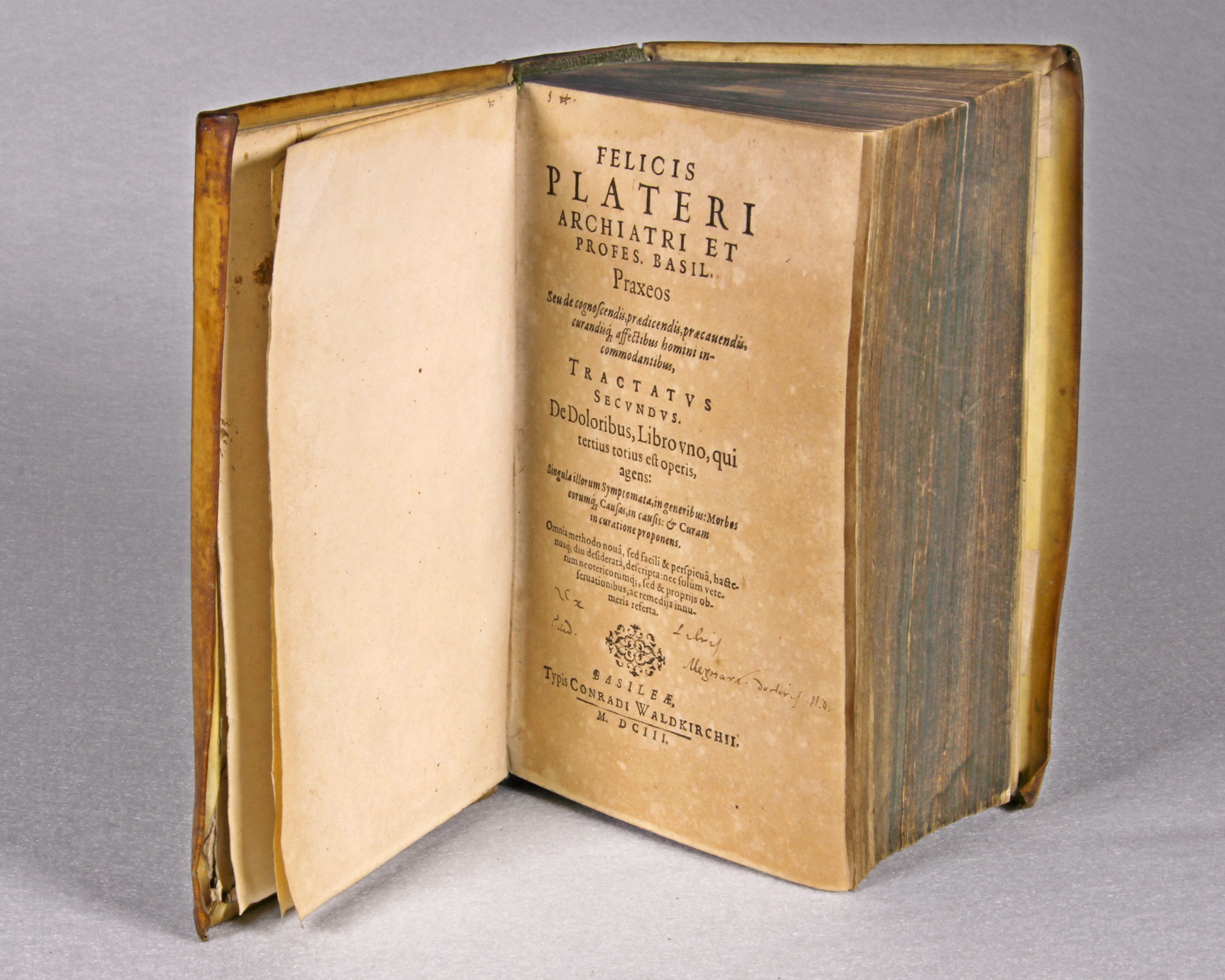 Felix Platter, Tractatus Secundus. De Doloribus, Libro Uno (Wilhelm-Fabry-Museum CC BY-NC-SA)