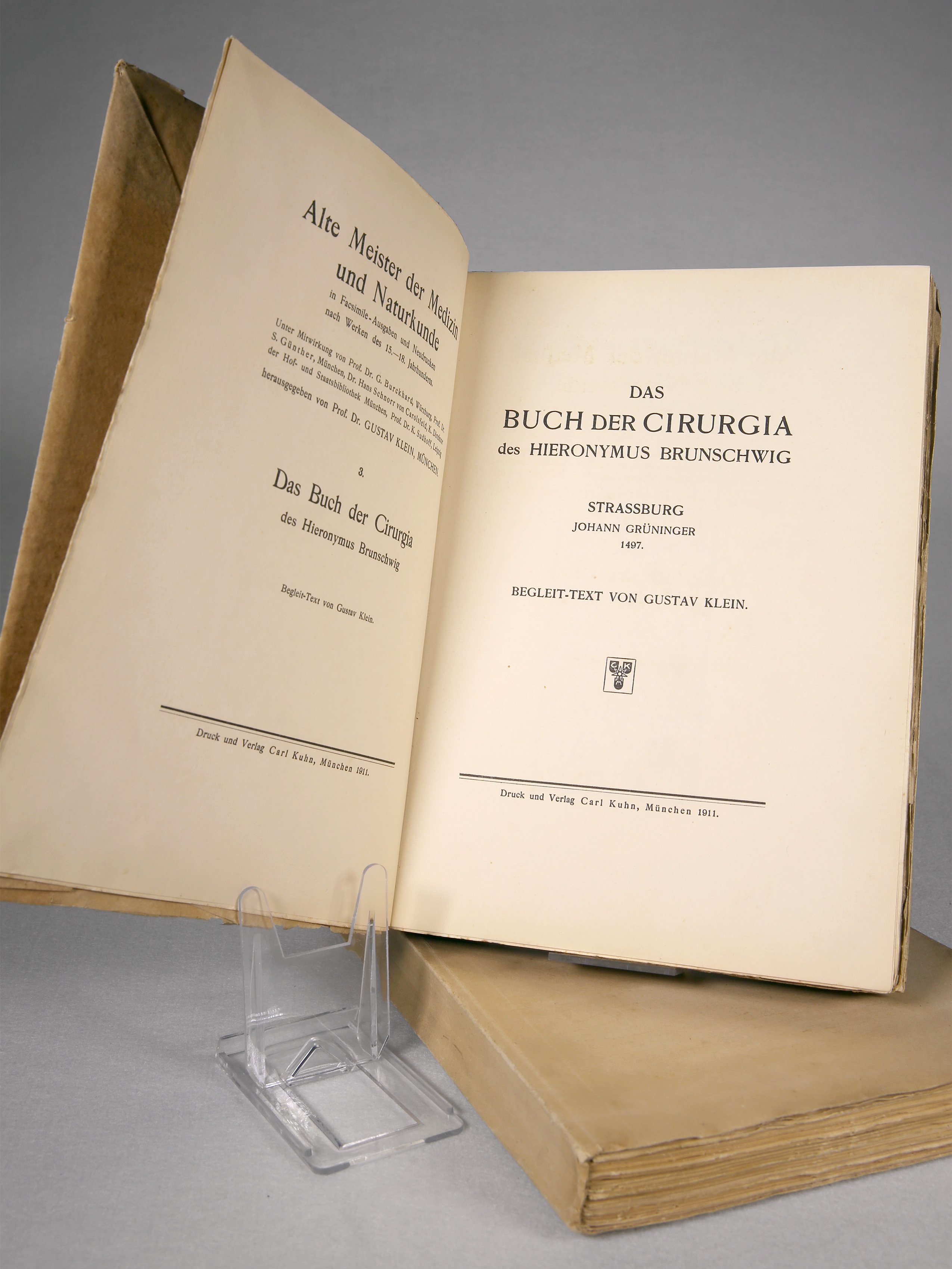 Hieronymus Brunschwig, Das Buch der Chirurgia, 2 Nachdrucke (Wilhelm-Fabry-Museum CC BY-NC-SA)
