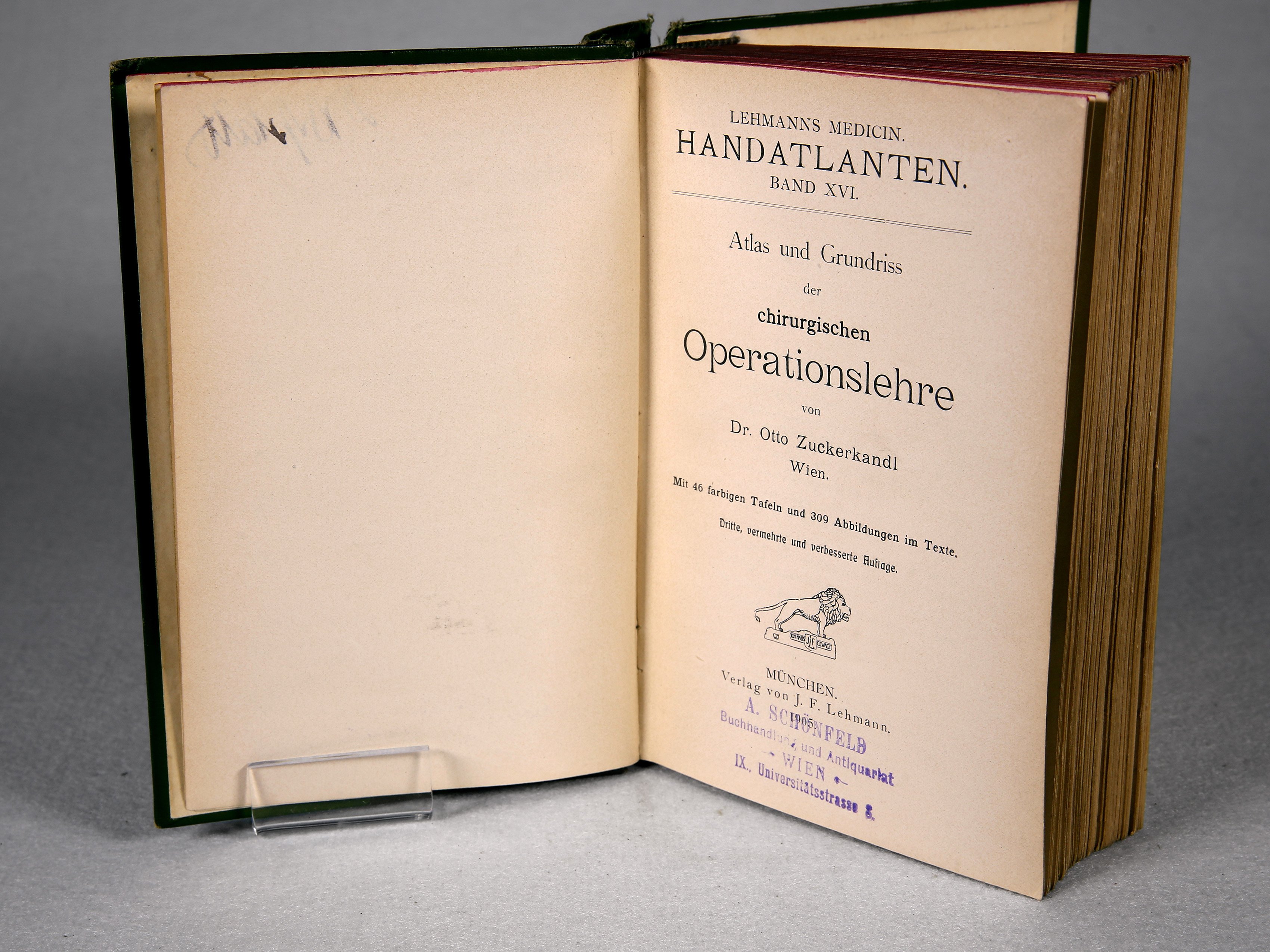 Dr. Otto Zuckerkandl, Atlas und Grundriss der chirurgischen Operationslehre (Wilhelm-Fabry-Museum CC BY-NC-SA)