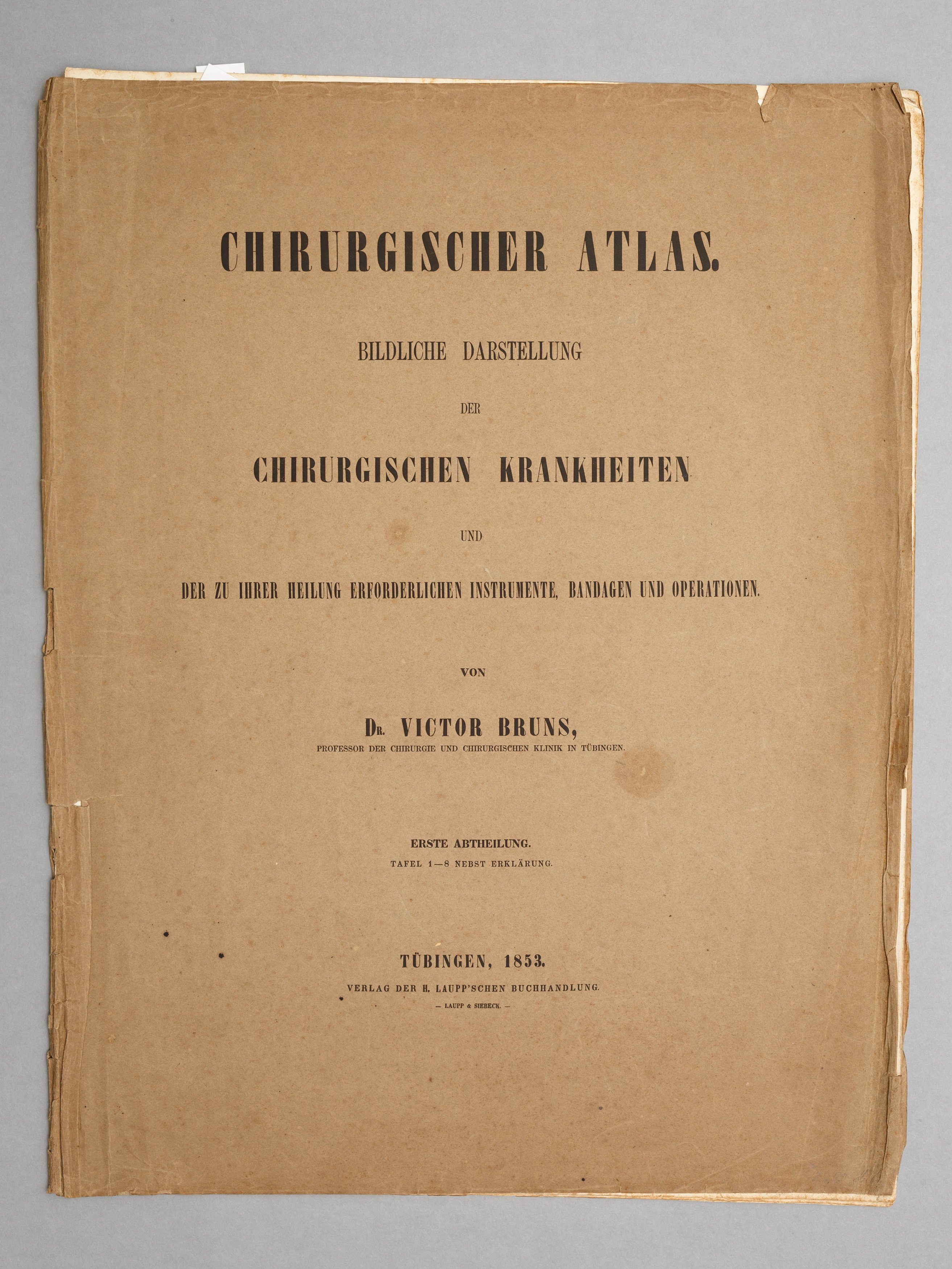 Dr. Victor Bruns: Chirurgischer Atlas 1853-1857, 3 Kladden (Wilhelm-Fabry-Museum CC BY-NC-SA)