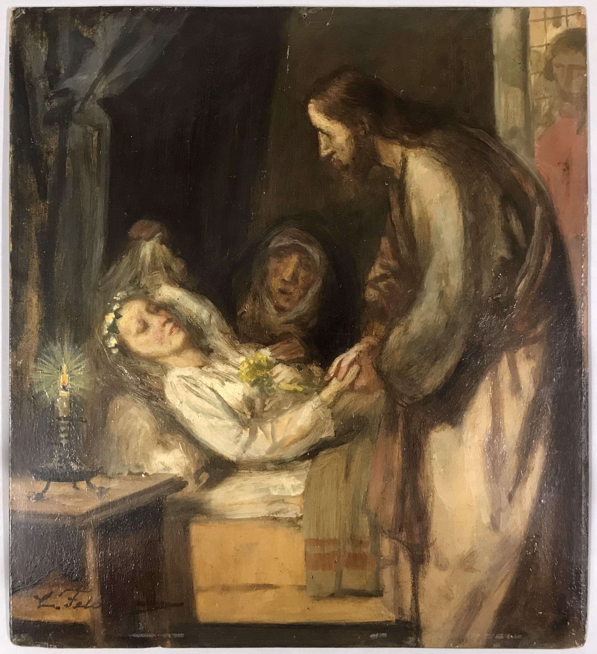 Louis Feldmann: Christus am Krankenbett (Wilhelm-Fabry-Museum CC BY-NC-SA)