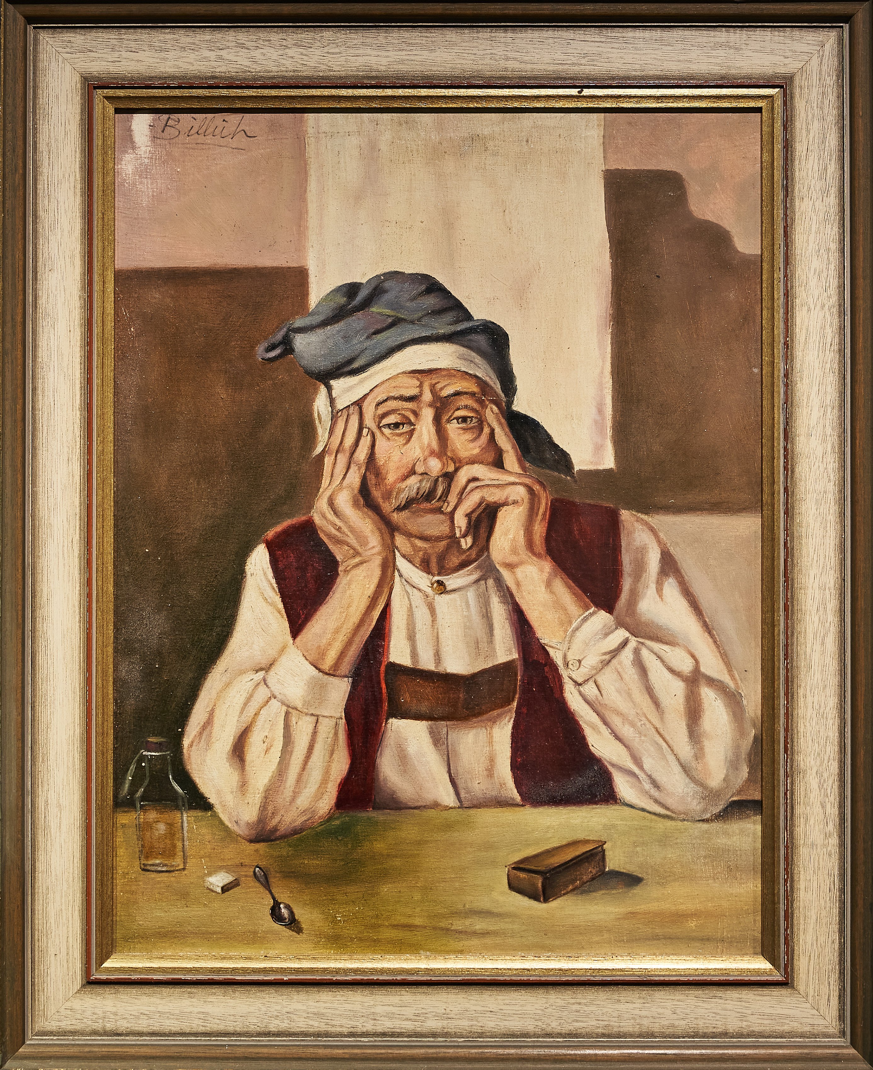 Charles Billich: Porträt eines Mannes mit medizinischem Getränk (Wilhelm-Fabry-Museum CC BY-NC-SA)